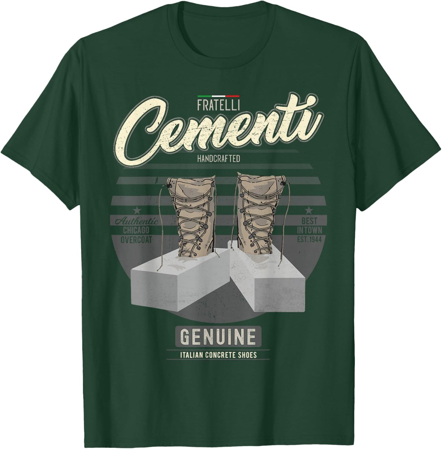 Funny Italian Mafia Pun Italy Fratelli Cementi Men & Women T-Shirt - T-Shirt | Forest