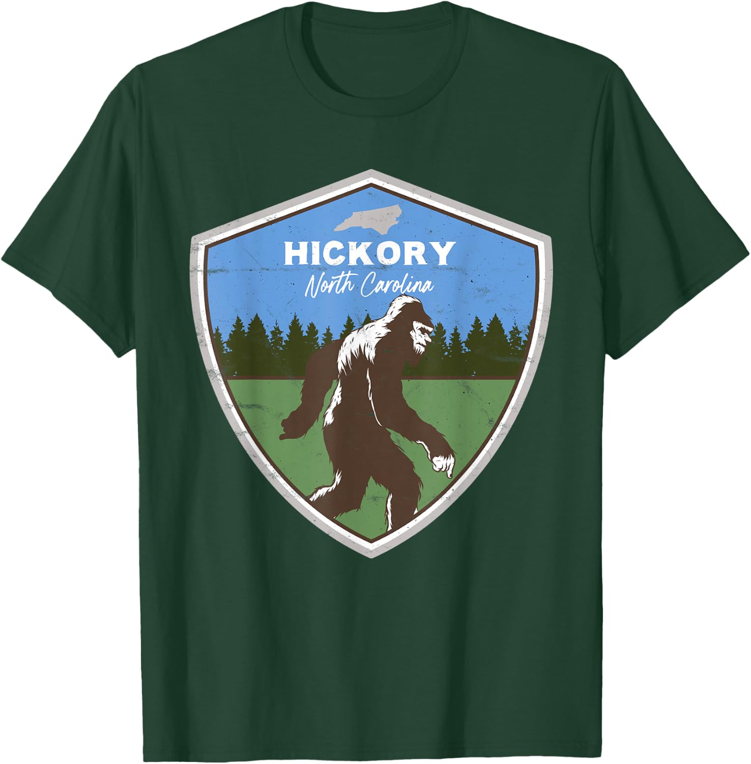 Bigfoot Sighting at Hickory North Carolina NC Funny T-Shirt - T-Shirt | Forest