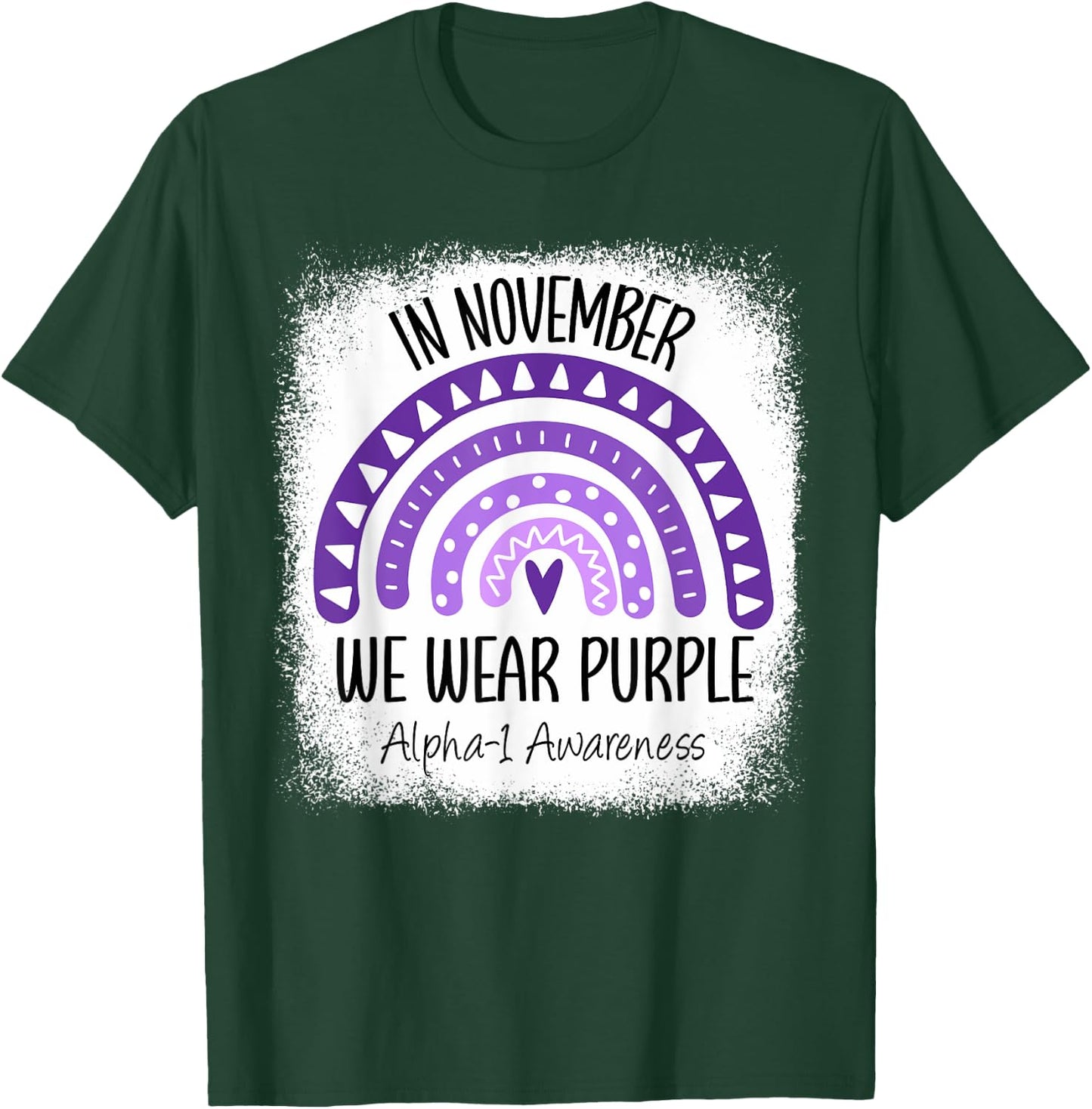 Rainbow Alpha-1 Antitrypsin Deficiency Awareness Month T-Shirt - T-Shirt | Forest