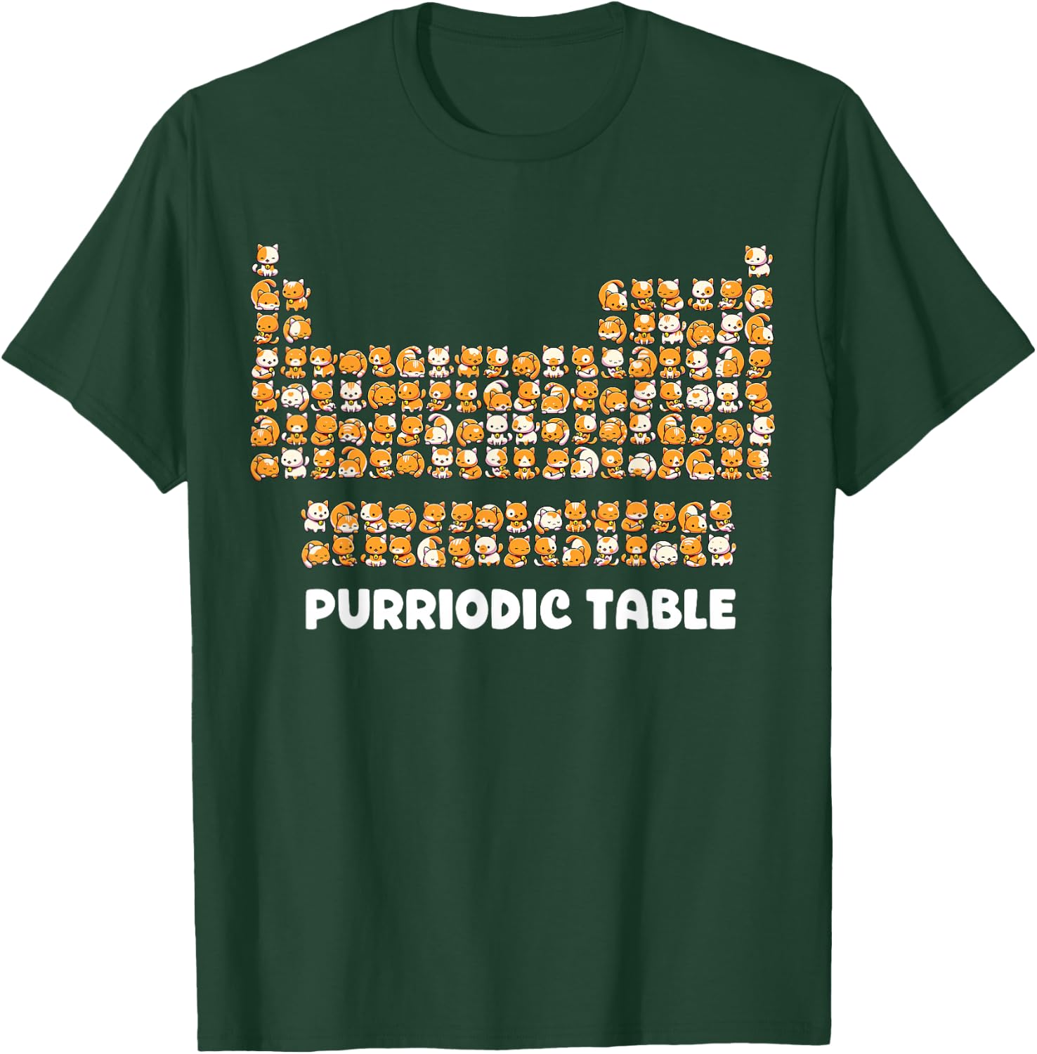 Periodic Table Shirt Chemistry Cat Periodic Table of Element T-Shirt - T-Shirt | Forest
