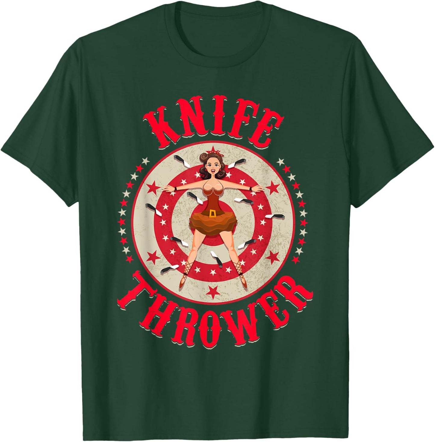 Circus - Circus Costume - Circus Knife Thrower Costume T-Shirt - T-Shirt | Forest