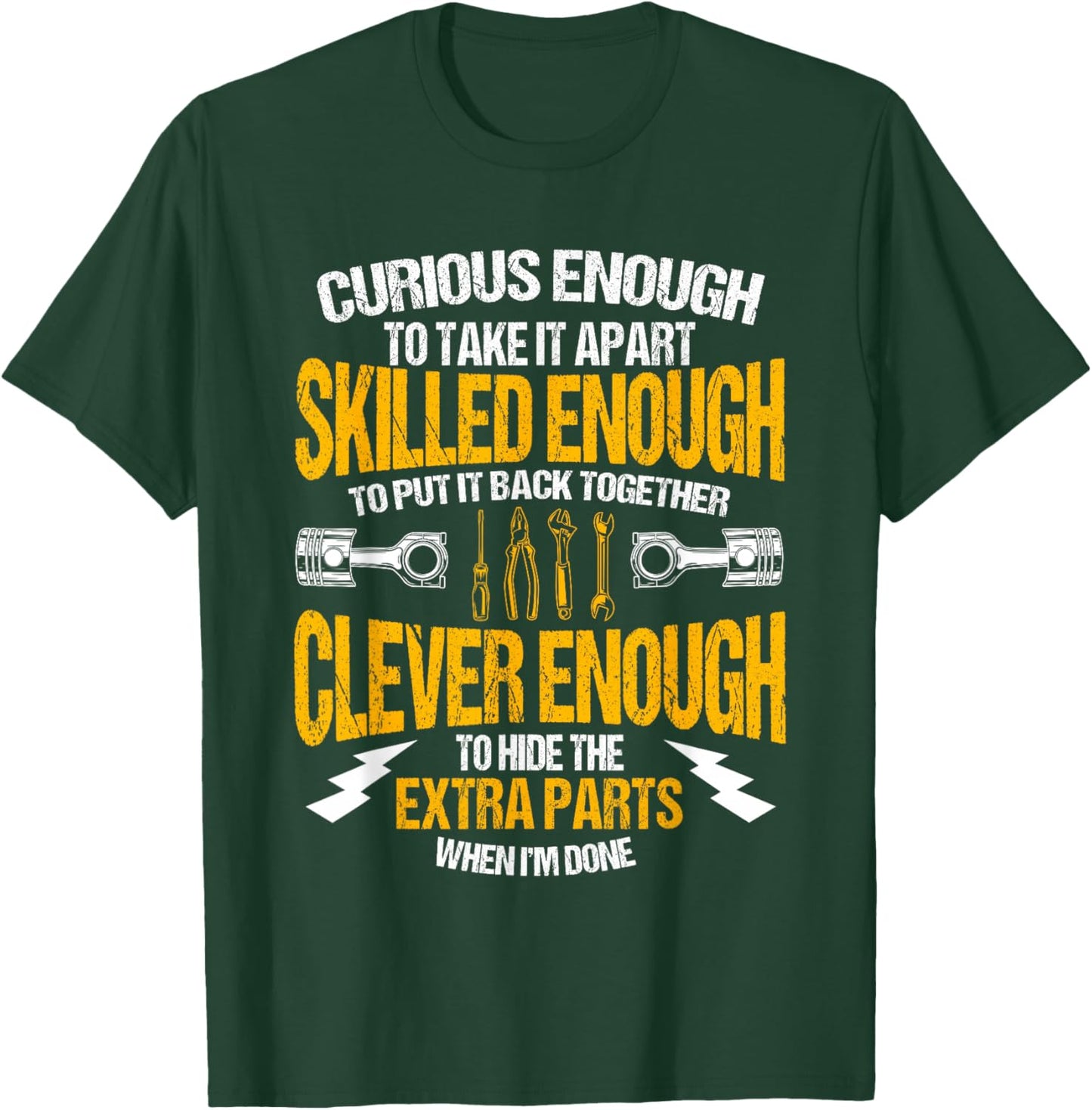 Funny Car Mechanic Gift Mechanic Tool Tuner T-Shirt - T-Shirt | Forest