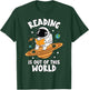 Reading is Out of This World Astronaut Space Book Lover T-Shirt - T-Shirt | Forest