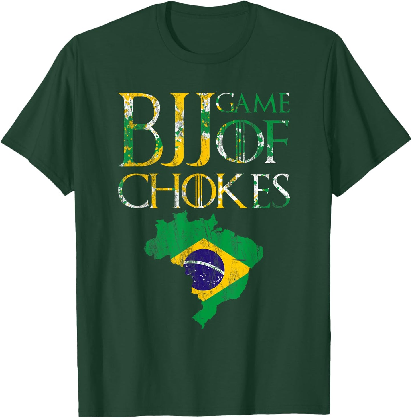 BJJ-Brazilian Jiu Jitsu Retro graphics T-Shirt - T-Shirt | Forest
