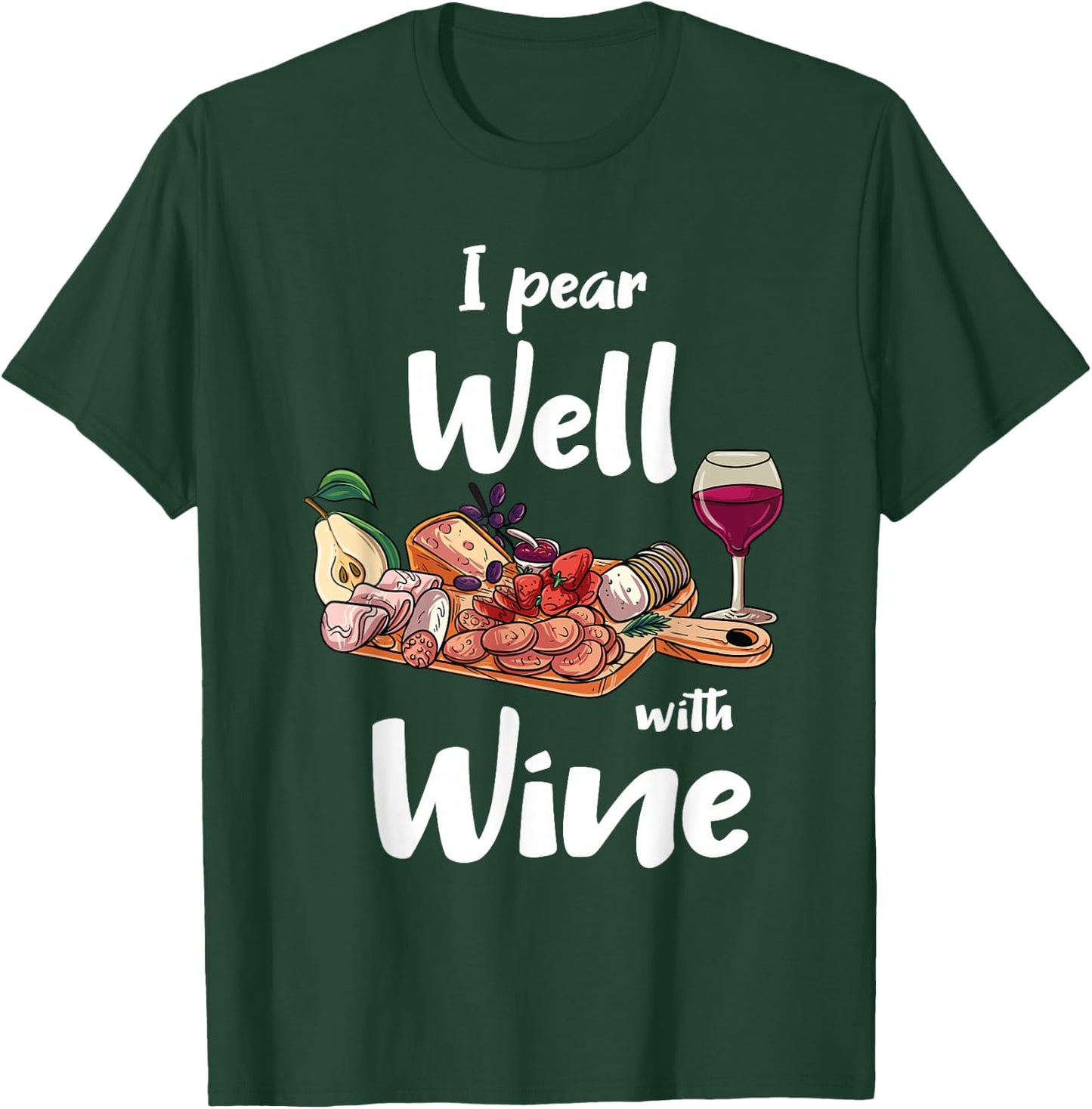 Ich schneide gut mit Wein ab - funny sausages T-Shirt - T-Shirt | Forest