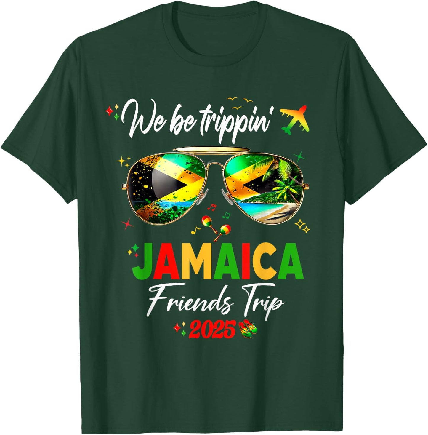 Jamaican Birthday Family Jamaica Vacation Matching T-Shirt - T-Shirt | Forest