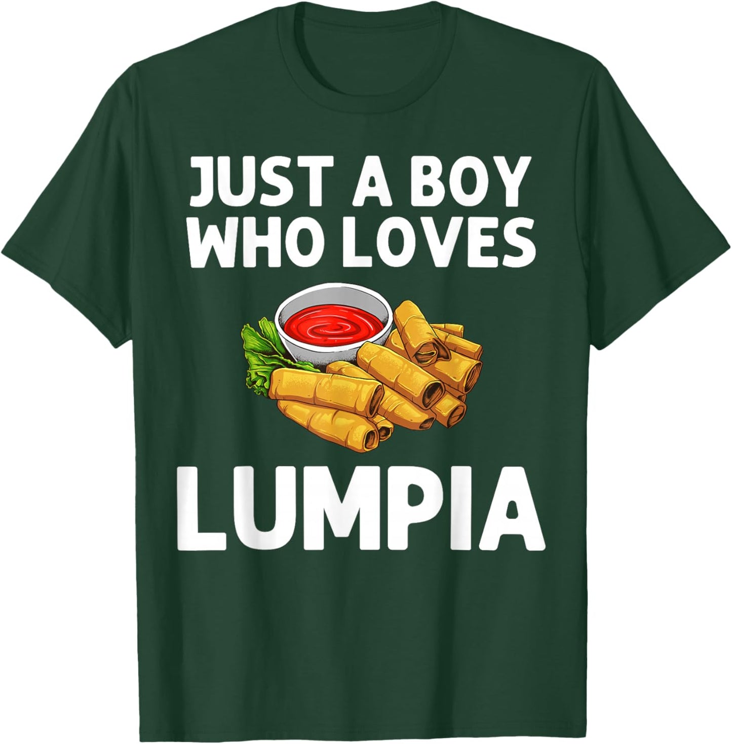 Funny Lumpia Gift Boys Kids Pinoy Filipino Food Lovers T-Shirt - T-Shirt | Forest