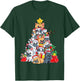 French Bulldog Christmas Tree Dog Santa Hat Xmas Boys Dogmas T-Shirt - T-Shirt | Forest