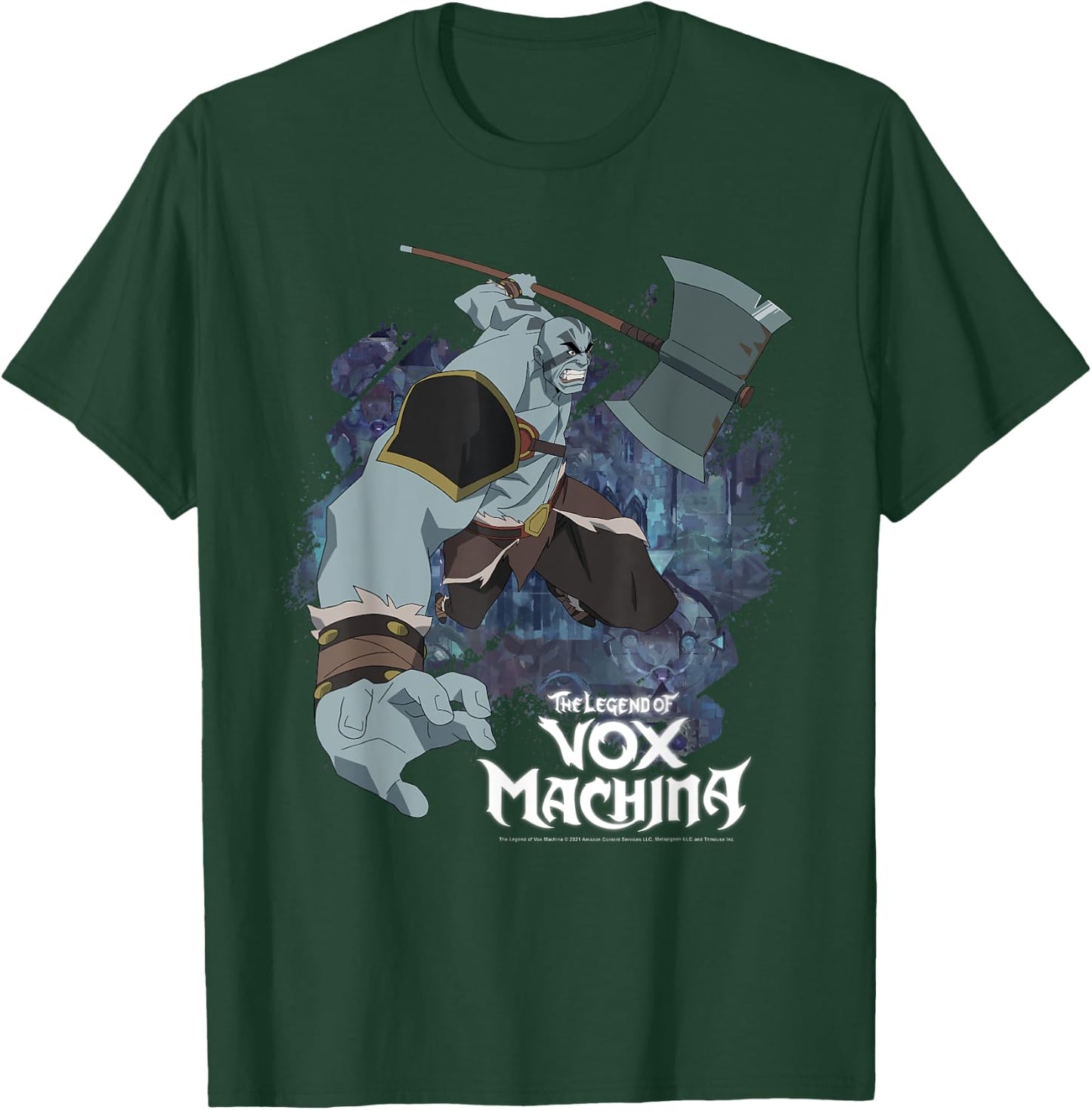 The Legend of Vox Machina Grog Strongjaw with Axe T-Shirt - T-Shirt | Forest