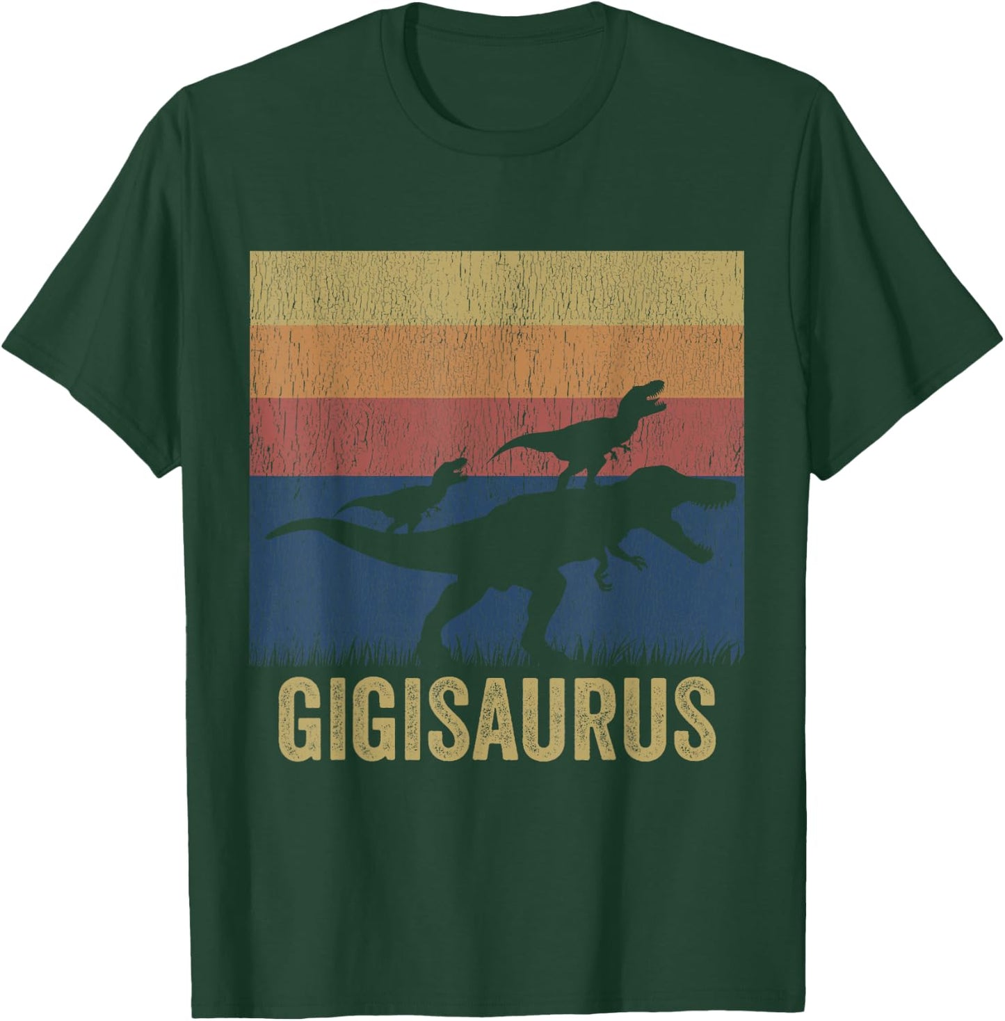 Gigisaurus T Rex Dinosaur Gigi Saurus Matching Dinosaur T-Shirt - T-Shirt | Forest