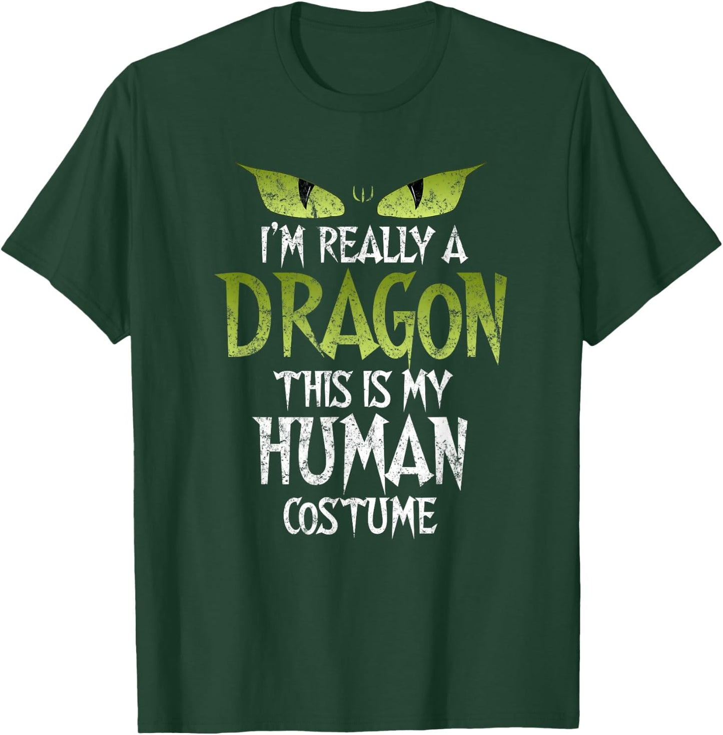 I'm Really A Dragon This Is My Human Costume Funny Halloween T-Shirt - T-Shirt | Forest