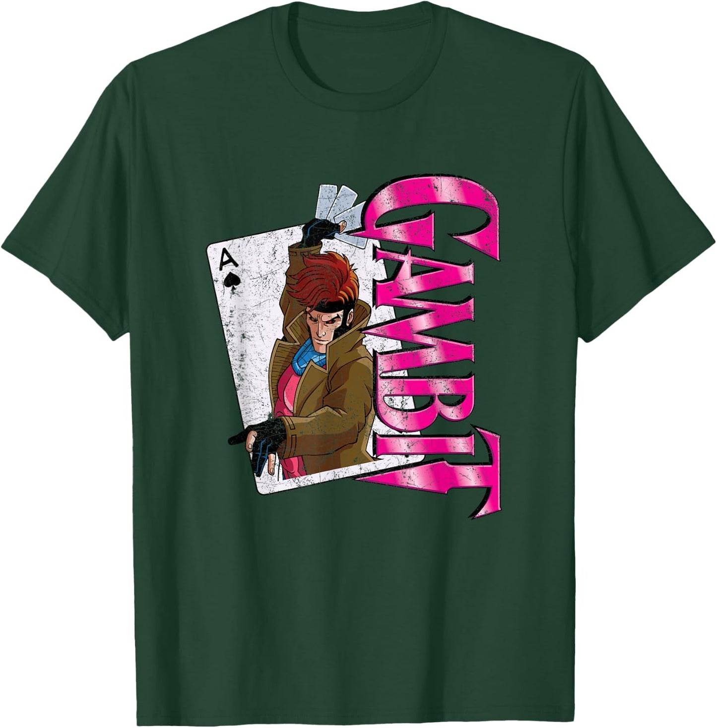Marvel X-Men Gambit Card Retro T-Shirt - T-Shirt | Forest