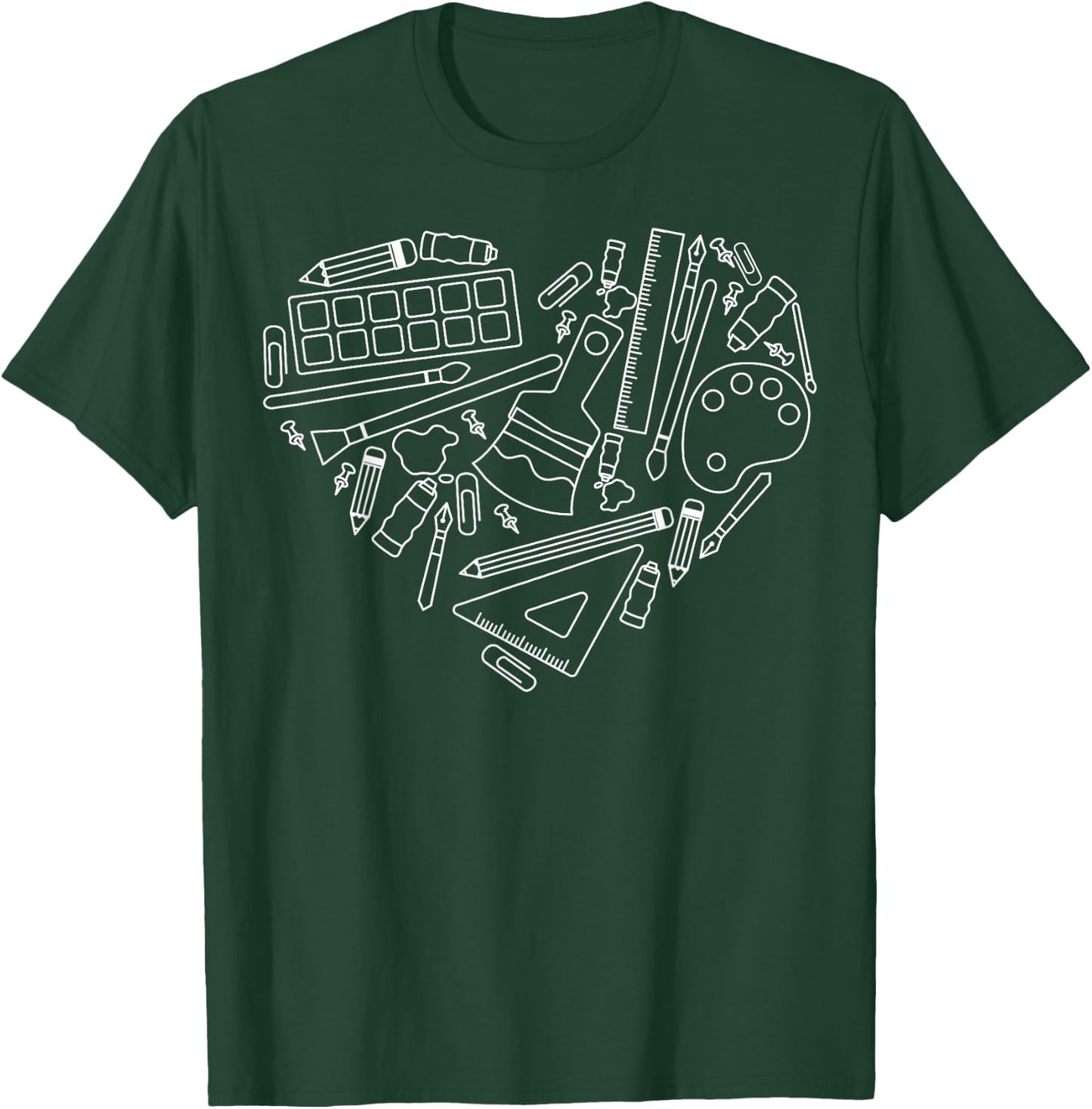 Art Teacher Painting Artist Painter Drawing Student T-Shirt - T-Shirt | Forest