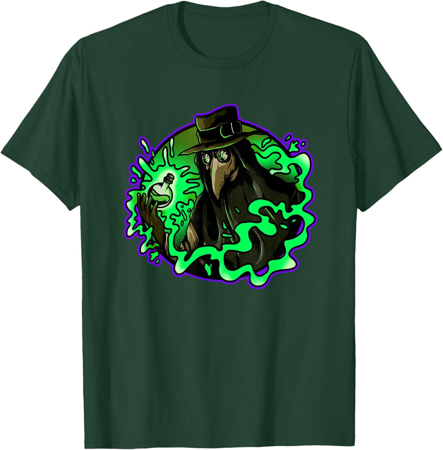 Plague Doctor Poison Medieval Gothic Raven Steampunk Grunge T-Shirt - T-Shirt | Forest