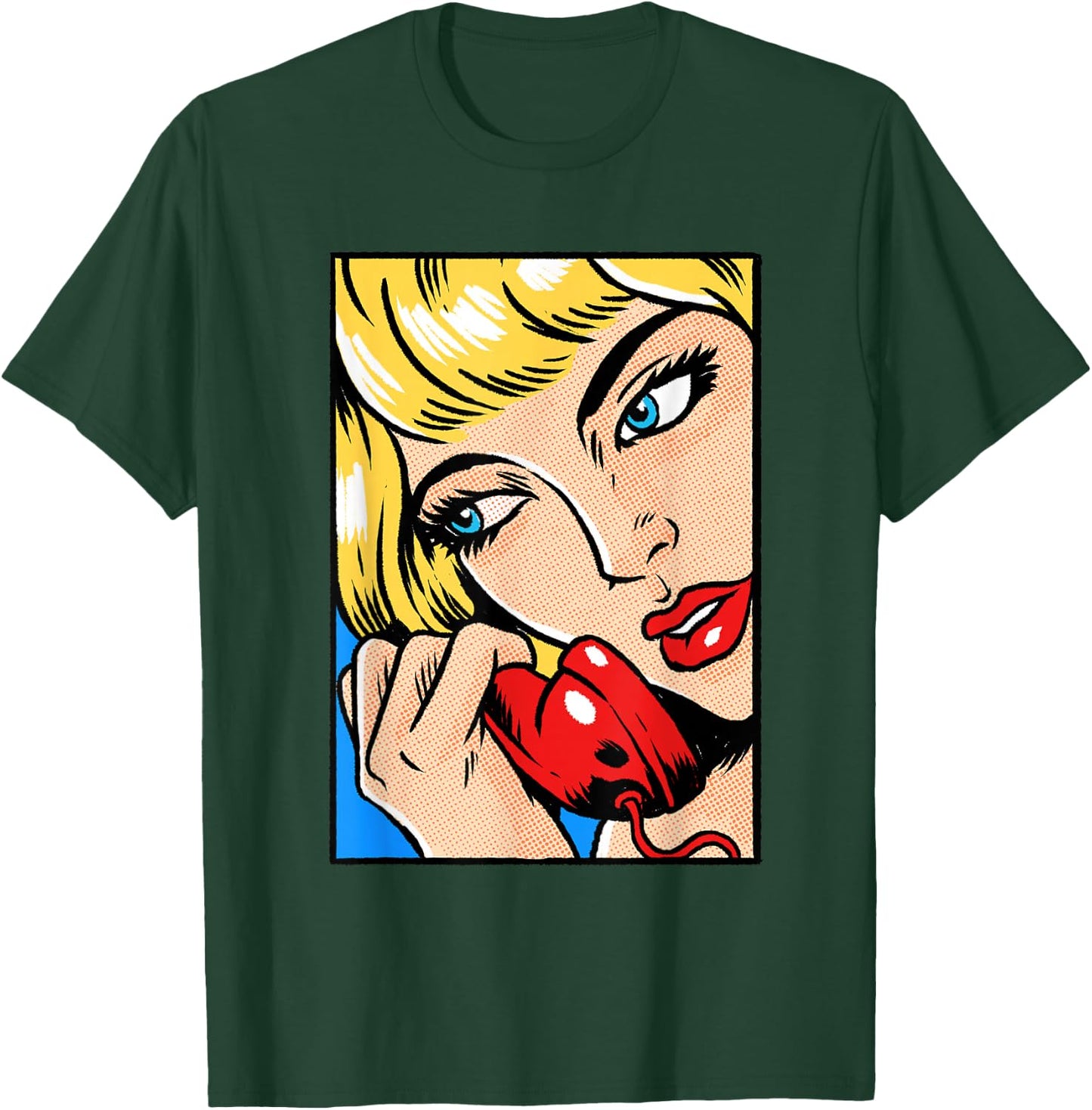Suspicious Women Pop Art Comic Book Popular Culture Artist T-Shirt - T-Shirt | Forest