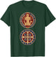 Saint Benedict Sacramental Medal Catholic T-Shirt - T-Shirt | Forest