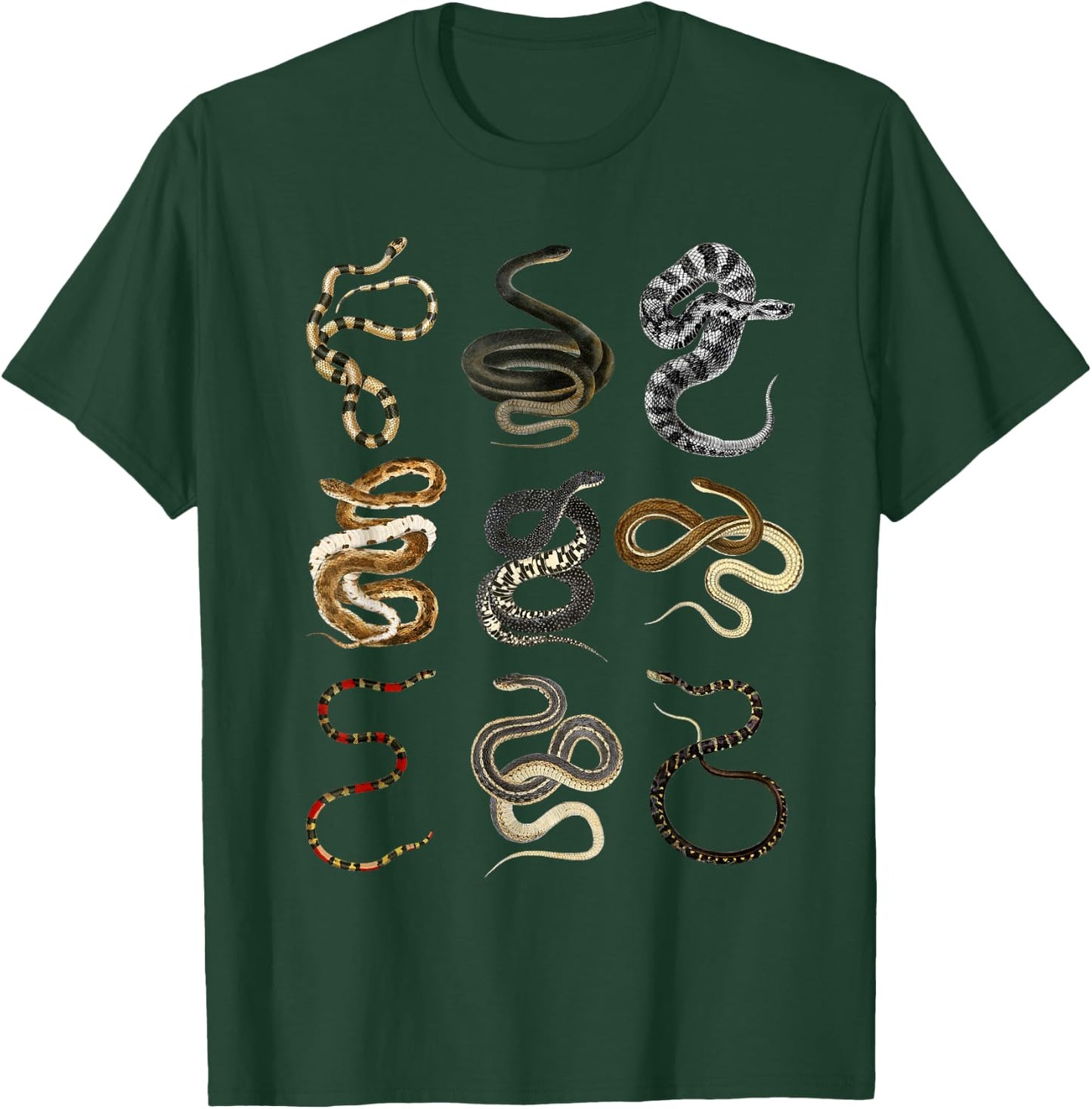 Different Types of Snakes for Snake Lovers T-Shirt - T-Shirt | Forest