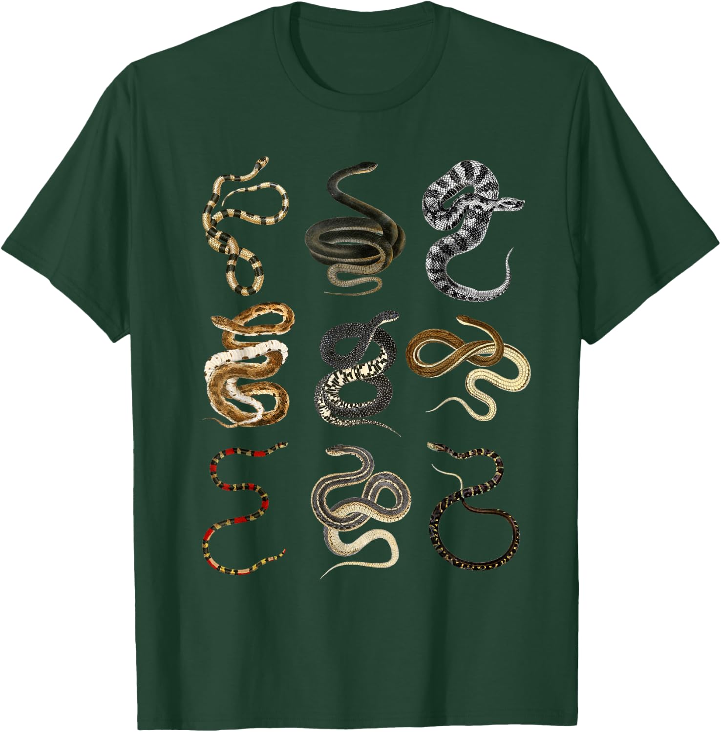 Different Types of Snakes for Snake Lovers T-Shirt - T-Shirt | Forest