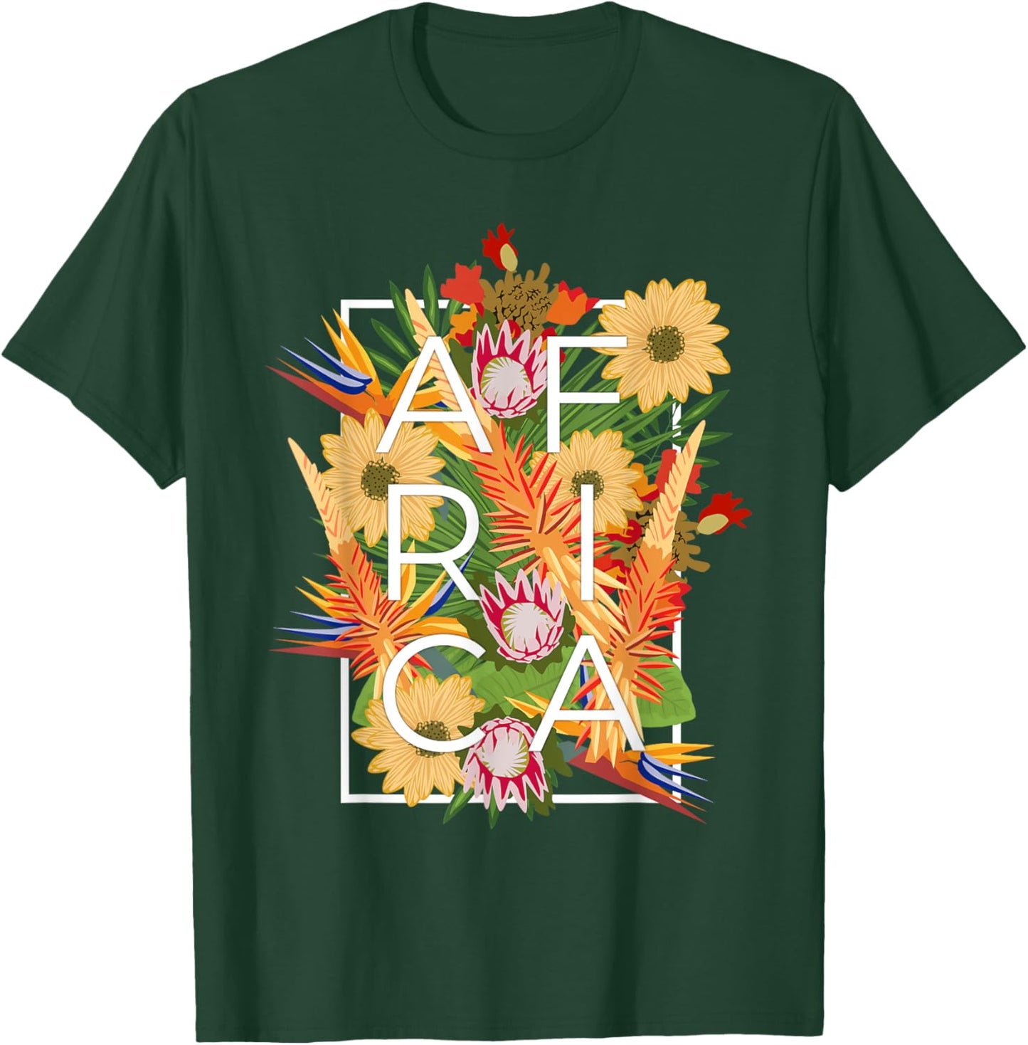 Flowers of Africa Word Art - African Pride T-Shirt - T-Shirt | Forest