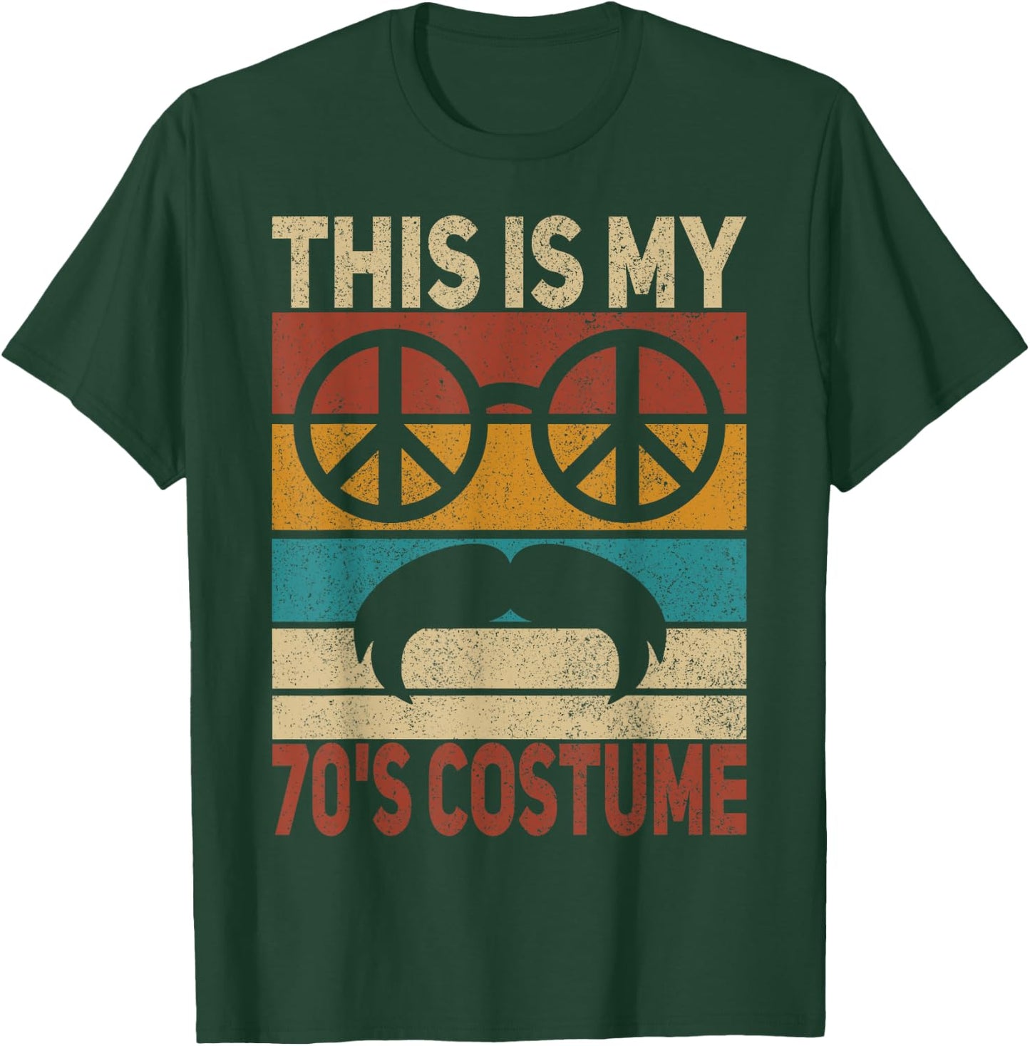 This Is My 70s Costume 70 Styles Men 70's Disco 1970s Outfit T-Shirt - T-Shirt | Forest