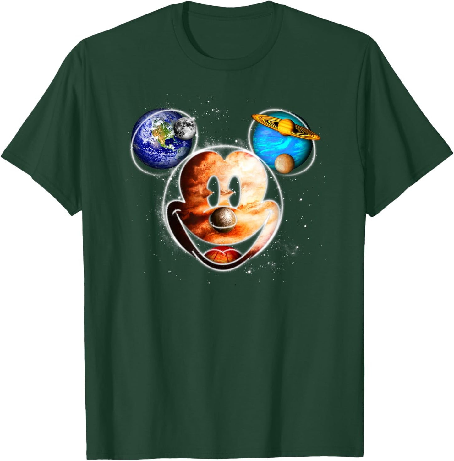 Mickey Mouse - Space Silhouette Head T-Shirt - T-Shirt | Forest
