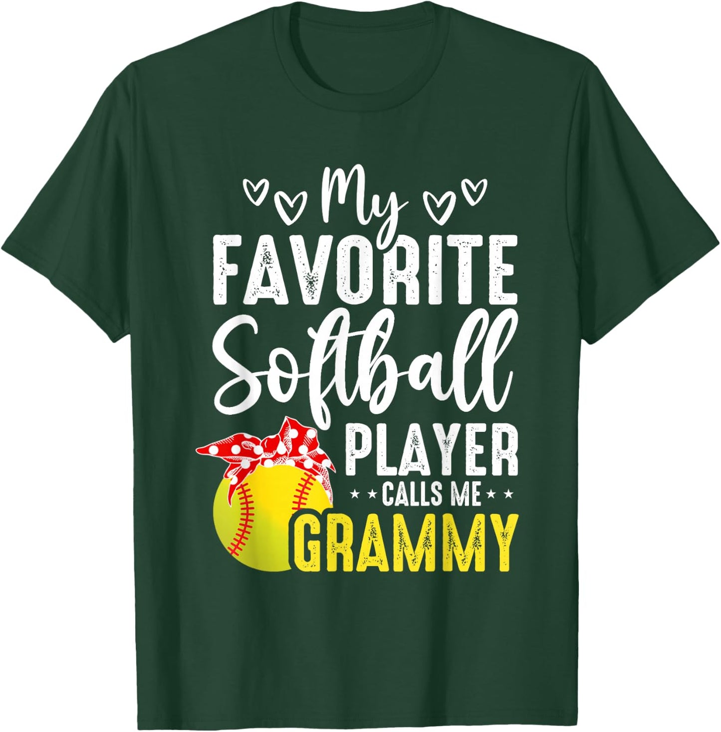 My Softball Player Calls Me Grammy T-Shirt - T-Shirt | Forest