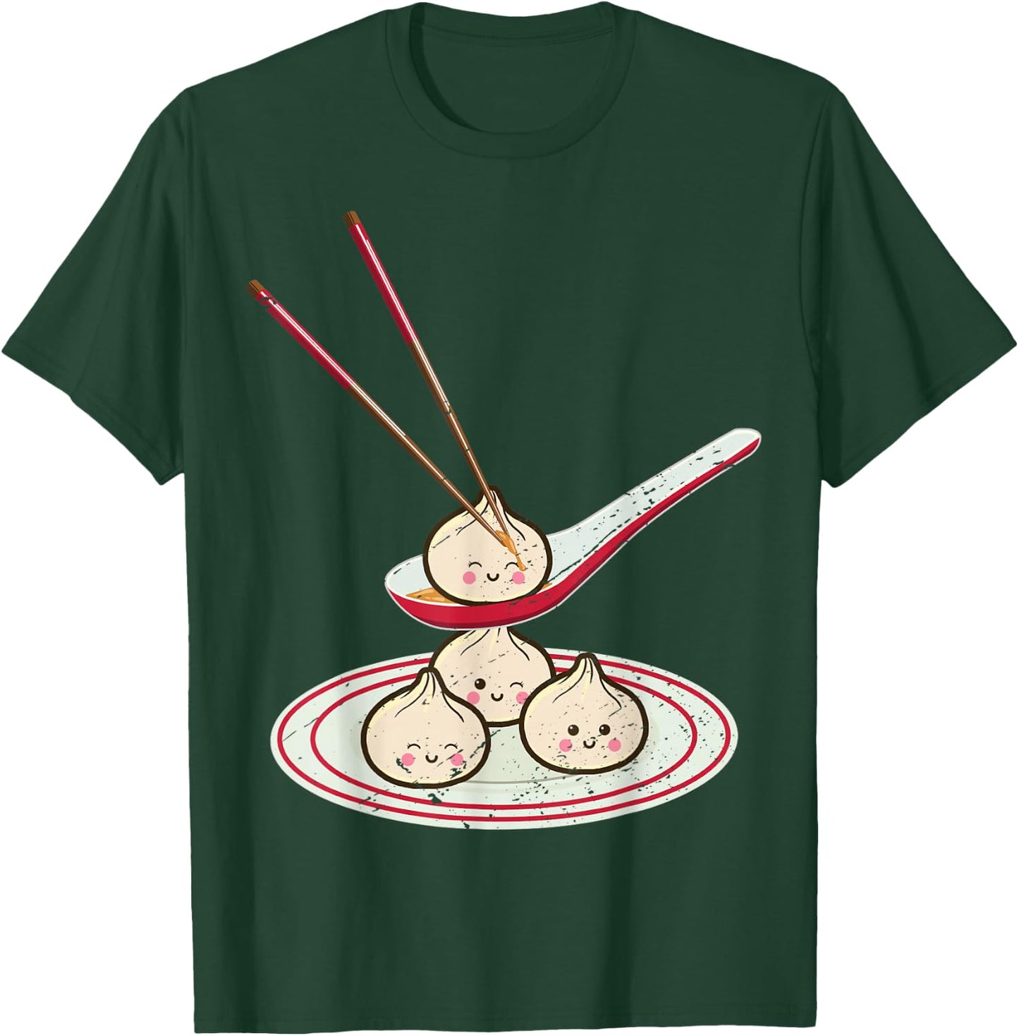 Distressed Soup Dumpling Xiaolongbao chefs T-Shirt - T-Shirt | Forest