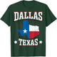 Dallas Texas Souvenirs Shirt Flag Map of Texas State Pride T-Shirt - T-Shirt | Forest