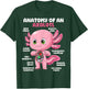 Axolotl Anatomy Shirt Anatomy of an Axolotl Biology Science T-Shirt - T-Shirt | Forest