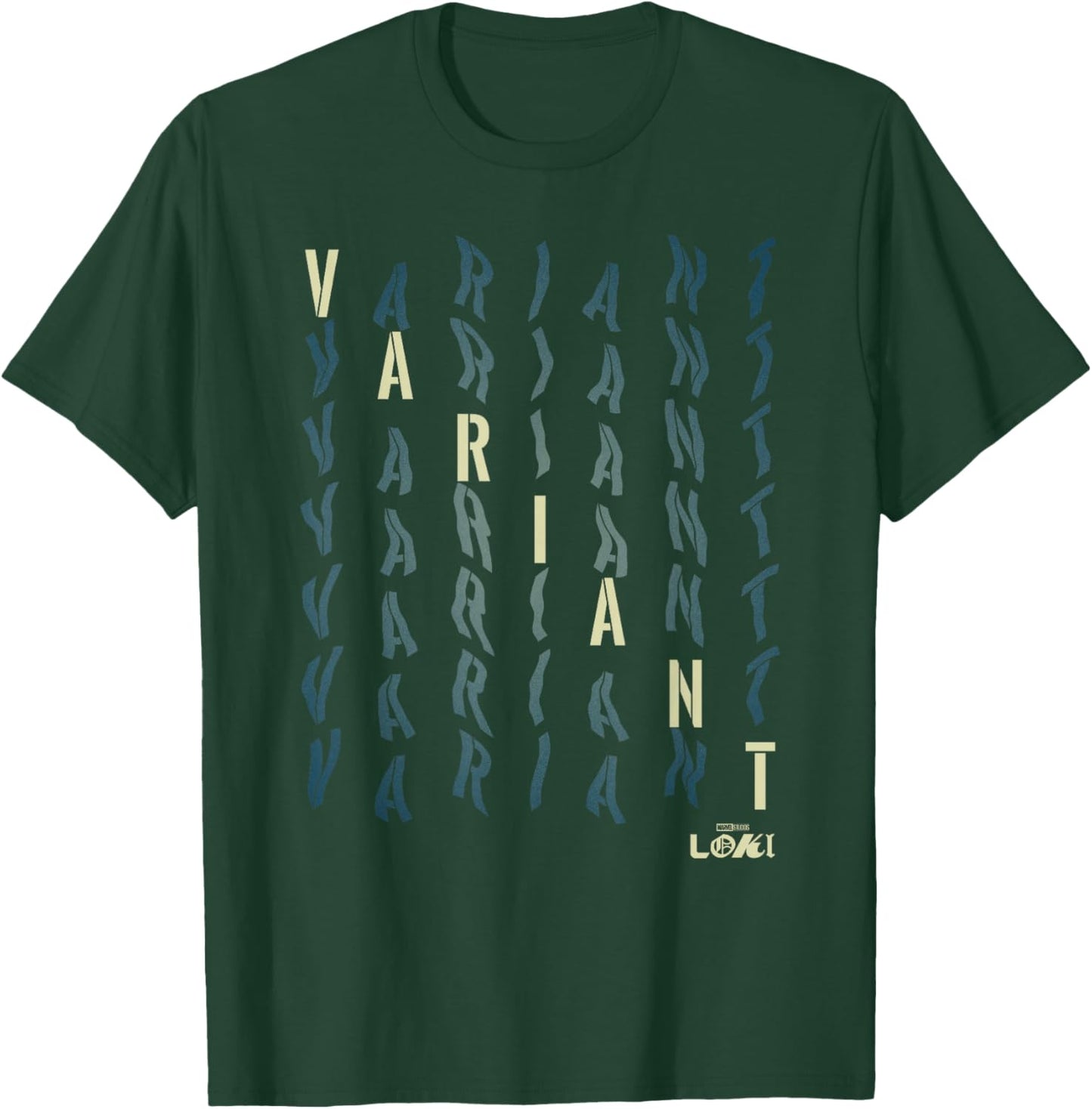 Marvel Loki Variant Wavy Text Stack T-Shirt - T-Shirt | Forest