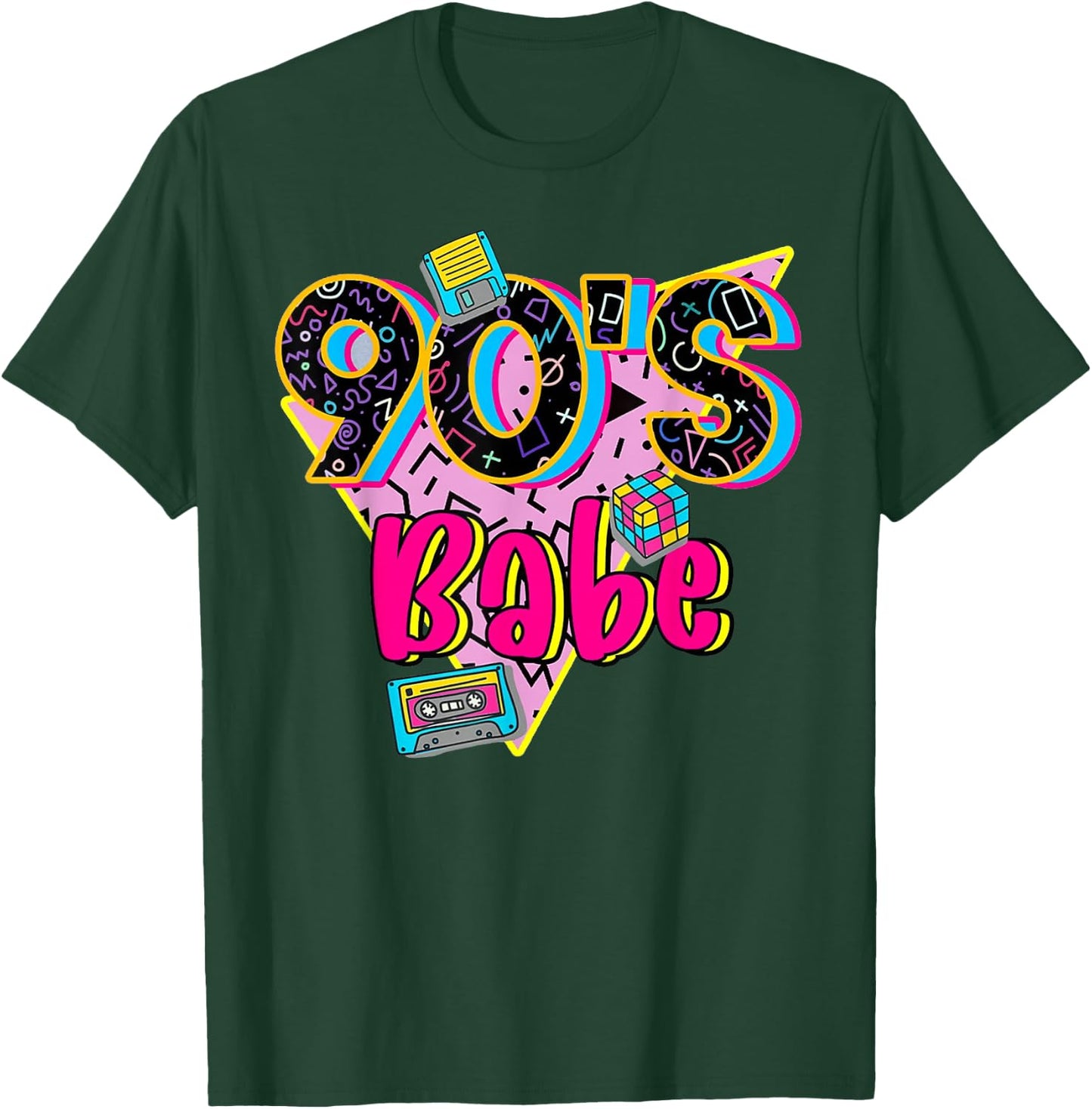 Vintage 90s Baby Party Funny Back To 90s Cassette Nostalgia T-Shirt - T-Shirt | Forest