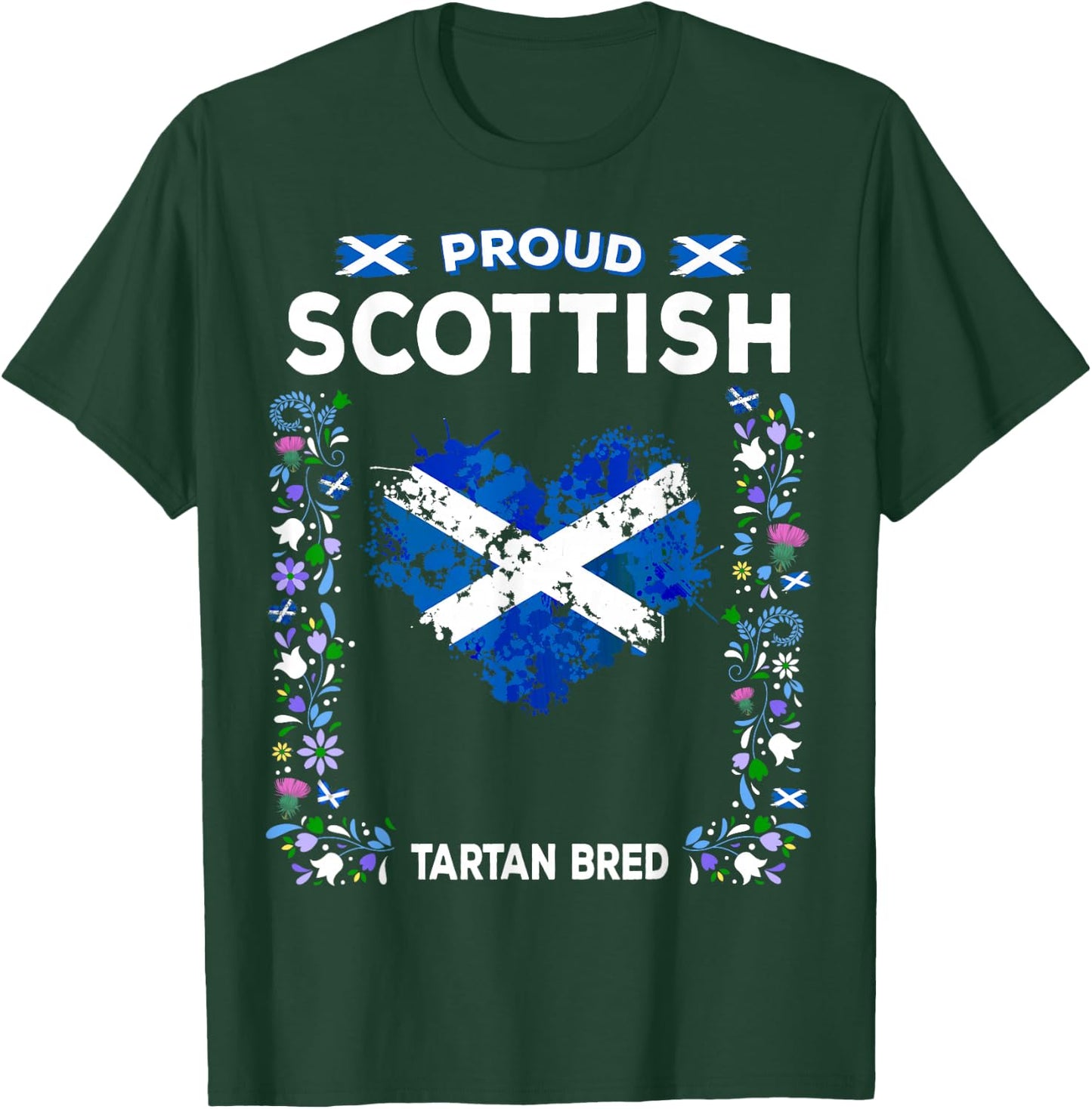 Scottish Flag Outfit Idea Scotland Themed T-Shirt - T-Shirt | Forest