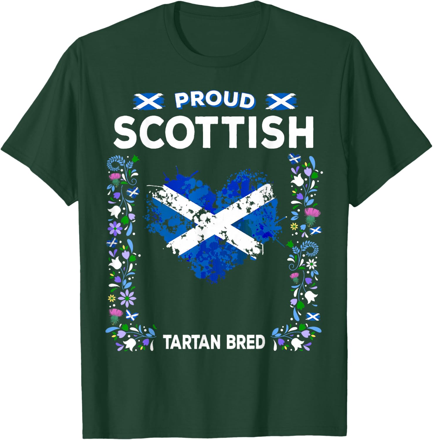 Scottish Flag Outfit Idea Scotland Themed T-Shirt - T-Shirt | Forest