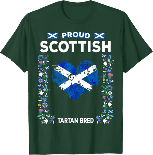 Scottish Flag Outfit Idea Scotland Themed T-Shirt - T-Shirt | Forest