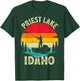 Summer Vacation Fishing Vintage Retro Idaho Priest Lake Men Women Girls Kids T-Shirt - T-Shirt | Forest