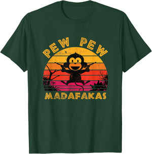 Pew Pew Madafakas Men's I Madafakas Monkeys T-Shirt - T-Shirt | Forest