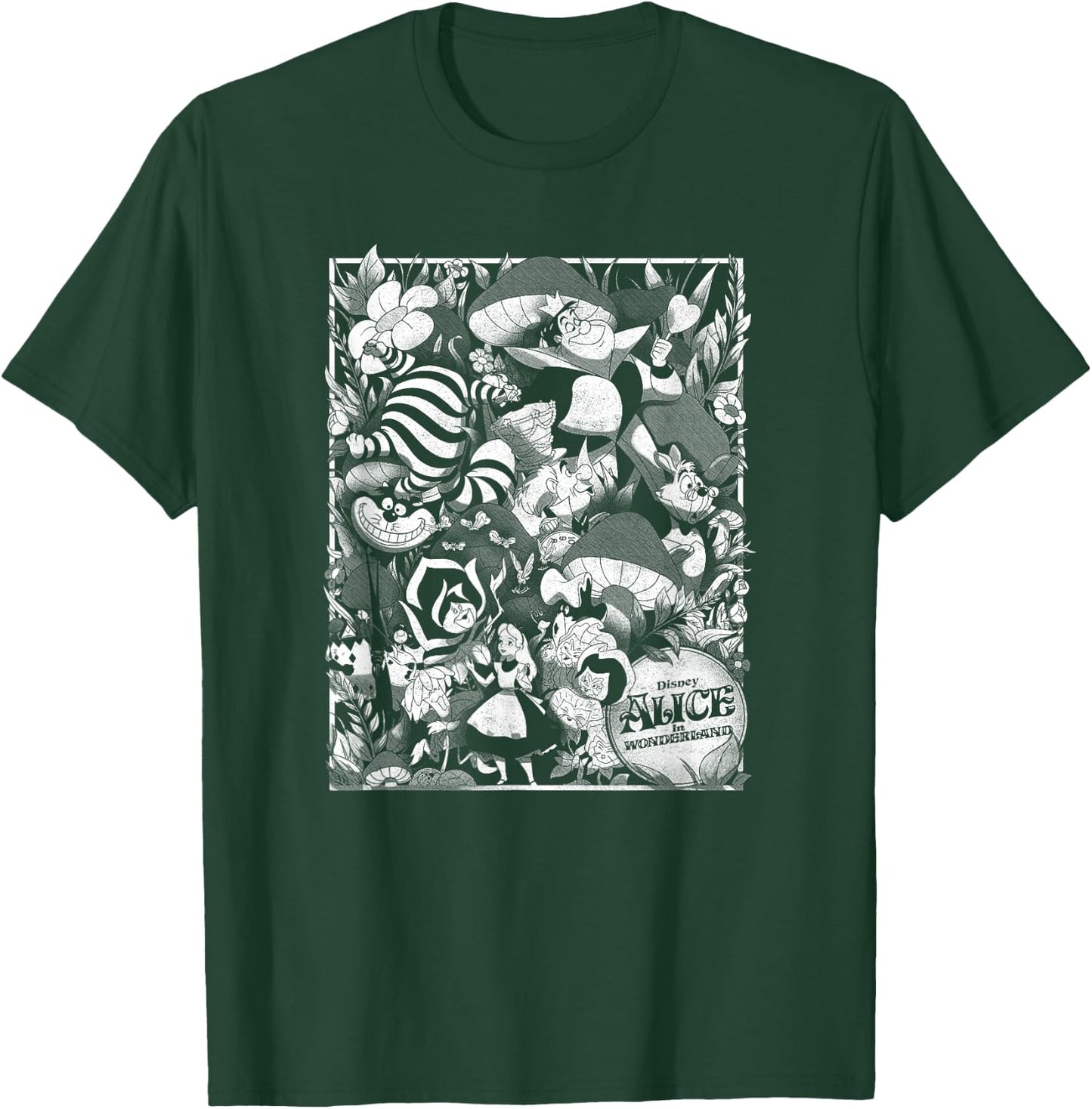 Disney Alice In Wonderland Group Collage Poster T-Shirt - T-Shirt | Forest