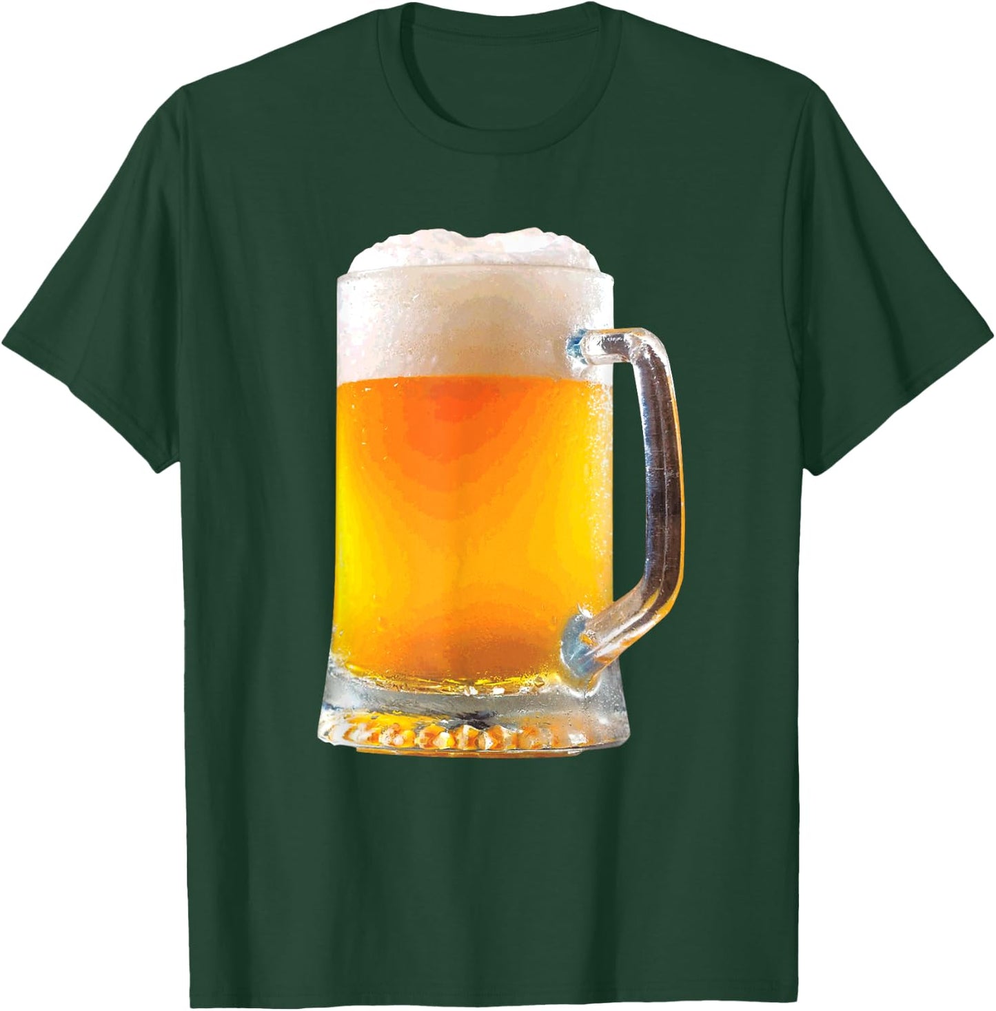 Beer Drinking Lovers Picture Cold Beer Mug Men Women T-Shirt - T-Shirt | Forest
