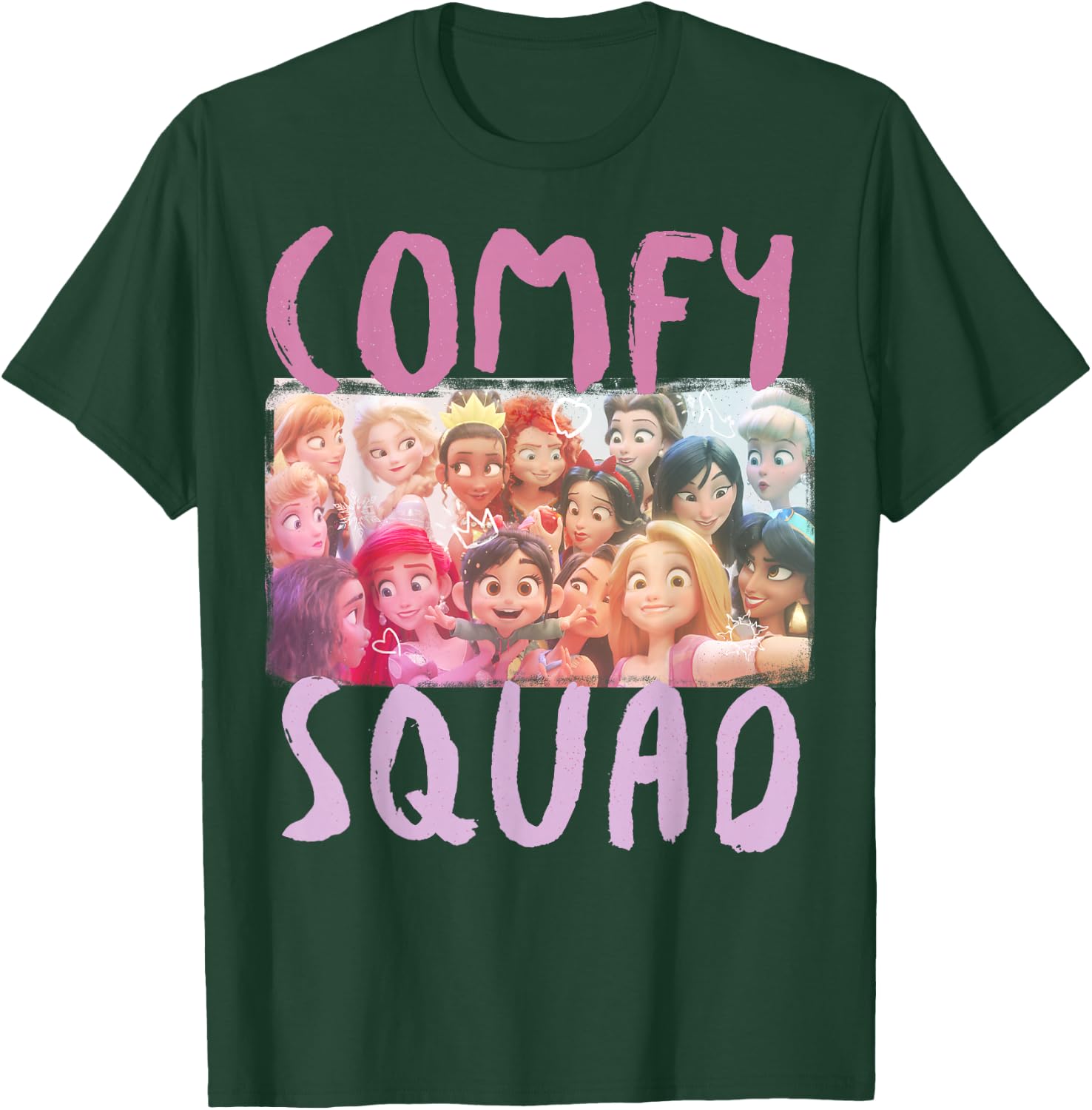 Disney Wreck It Ralph 2 Comfy Squad Photo Group Shot T-Shirt - T-Shirt | Forest