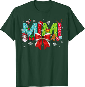 Christmas Mimi Coquette Bow Mimi Christmas T-Shirt - T-Shirt | Forest
