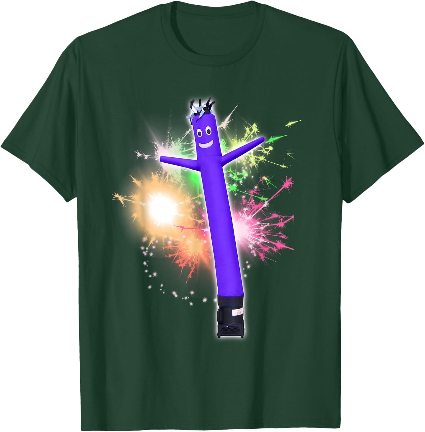 Wacky Waving Inflatable Tube Man Air Dancer Fireworks T-Shirt - T-Shirt | Forest