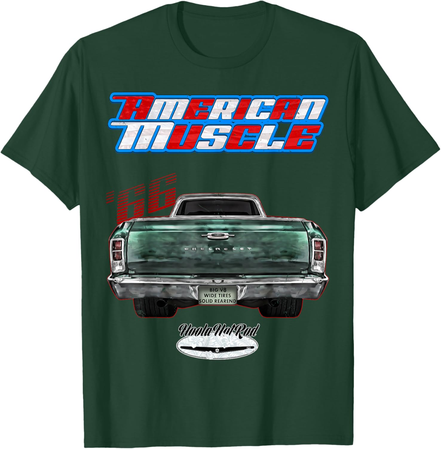 CLICK FOR MORE HOTRODS CUSTOM MUSCLE CARS TRUCKS 1966 El Camino, Pickup, Truck, Rockabilly, Rusty Car, Distressed T-Shirt - T-Shirt | Forest