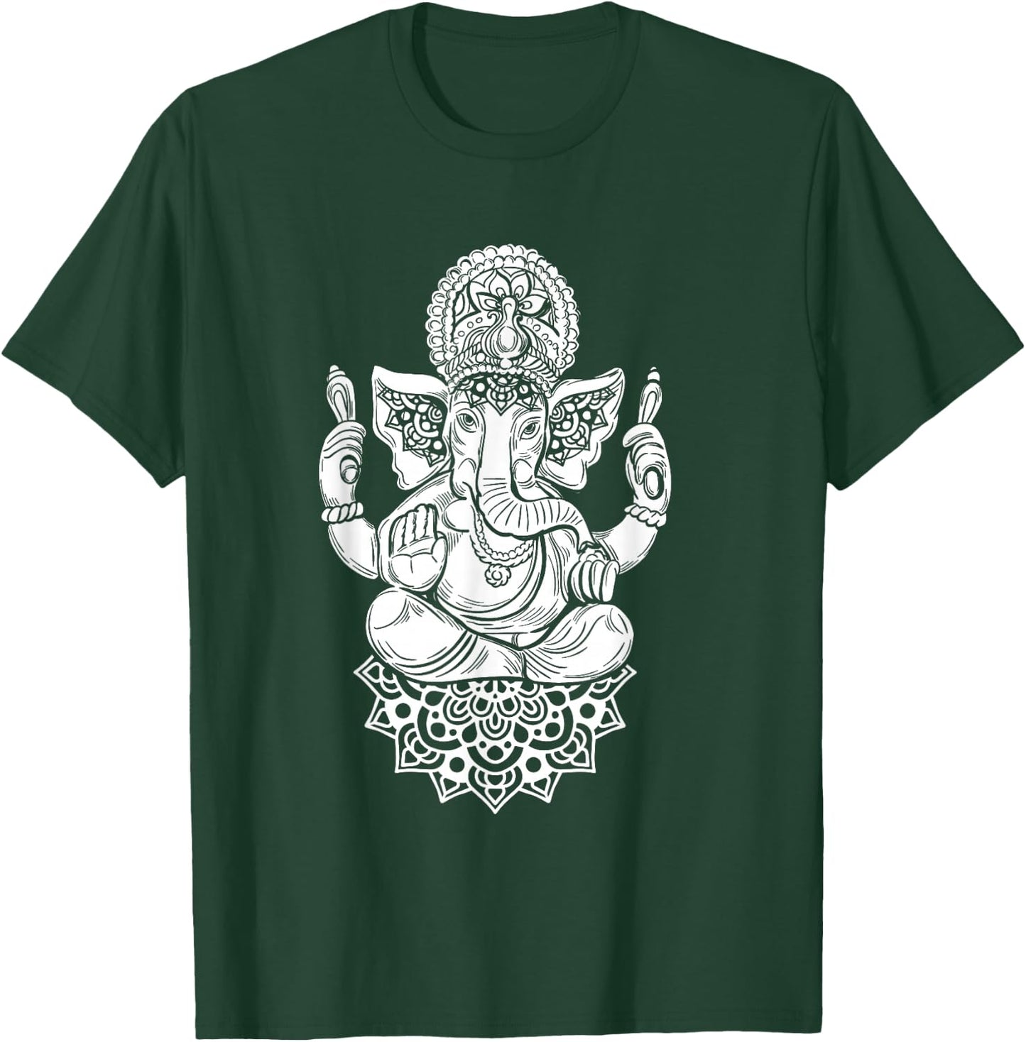 Ganesha India Hinduism Meditation Buddhism Elephant Ganapati T-Shirt - T-Shirt | Forest