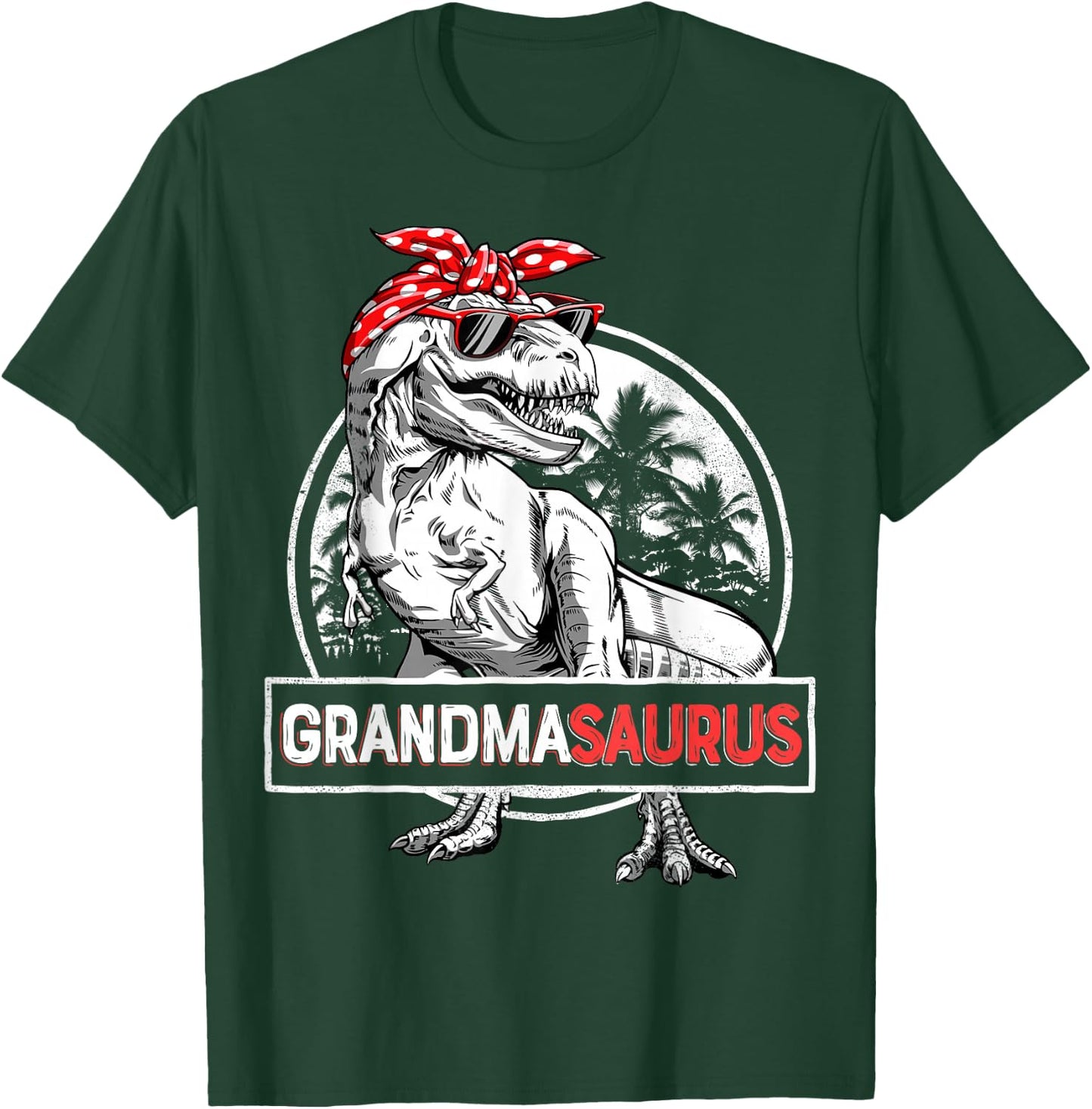 Grandmasaurus T rex Dinosaur Grandma Saurus Mother's Family T-Shirt - T-Shirt | Forest