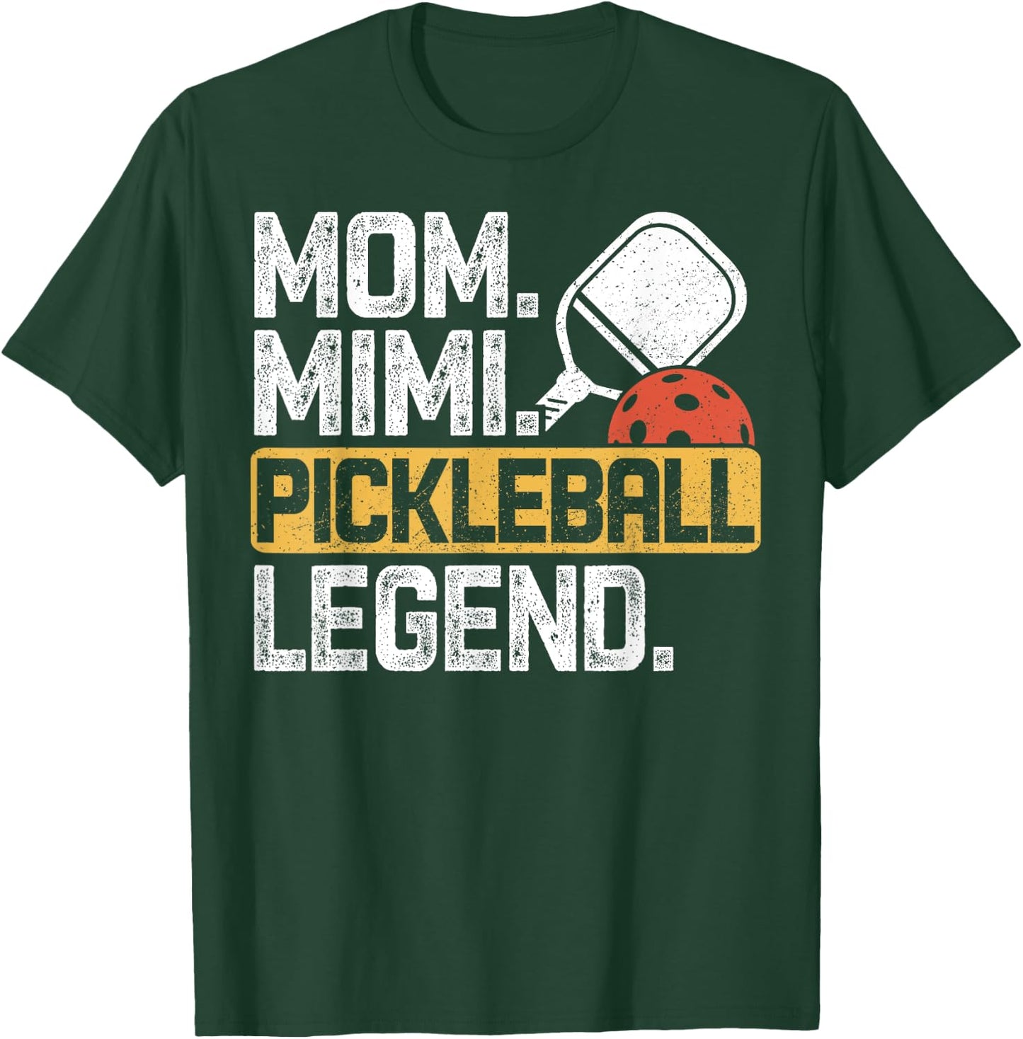 Mom Mimi Pickleball Legend Vintage T-Shirt - T-Shirt | Forest