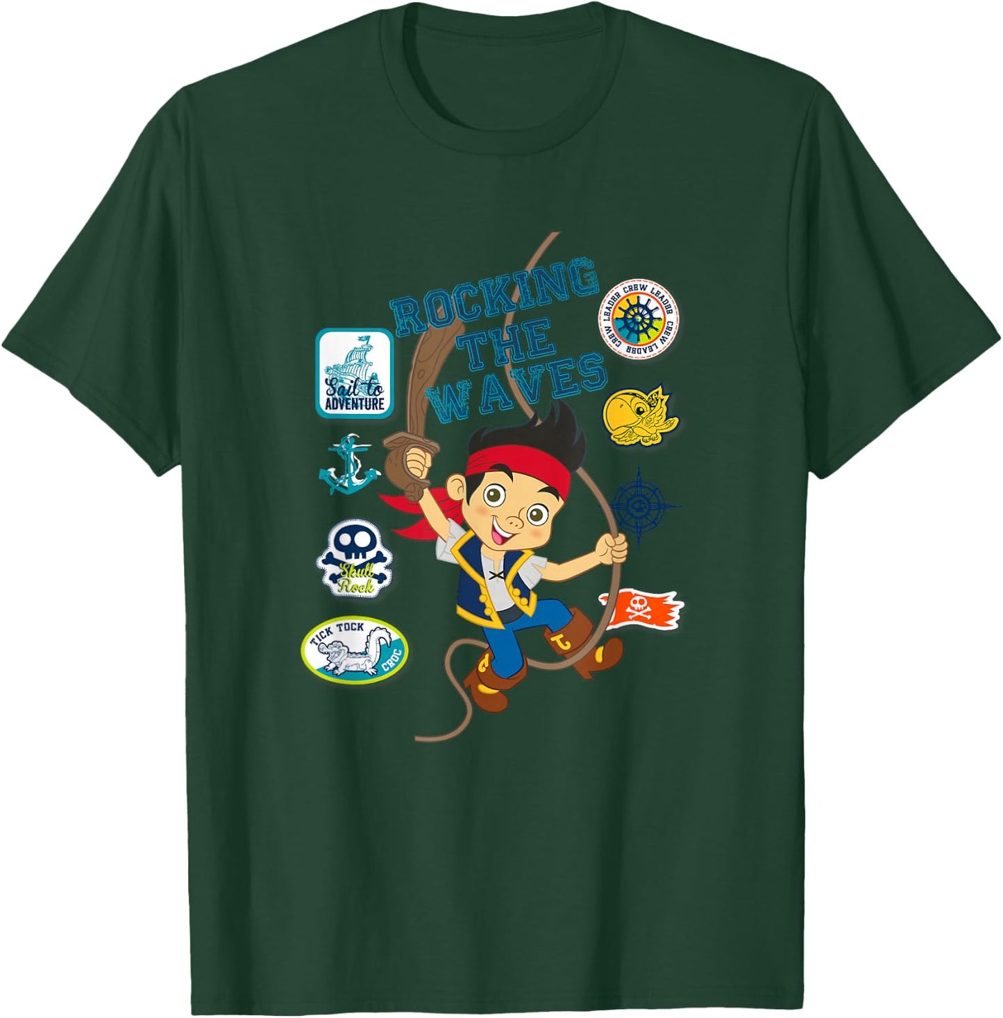 Disney Jake and The Never Land Pirates Rocking The Waves T-Shirt - T-Shirt | Forest