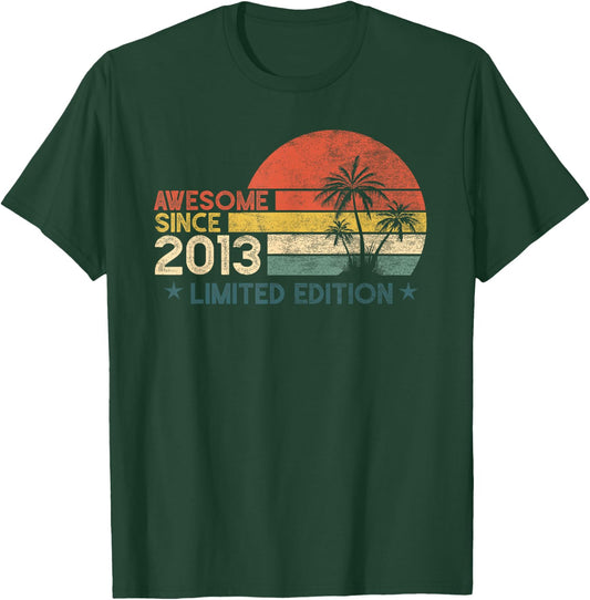 12 Birthday Gifts Awesome Since 2013 Limited Edition T-Shirt - T-Shirt | Forest