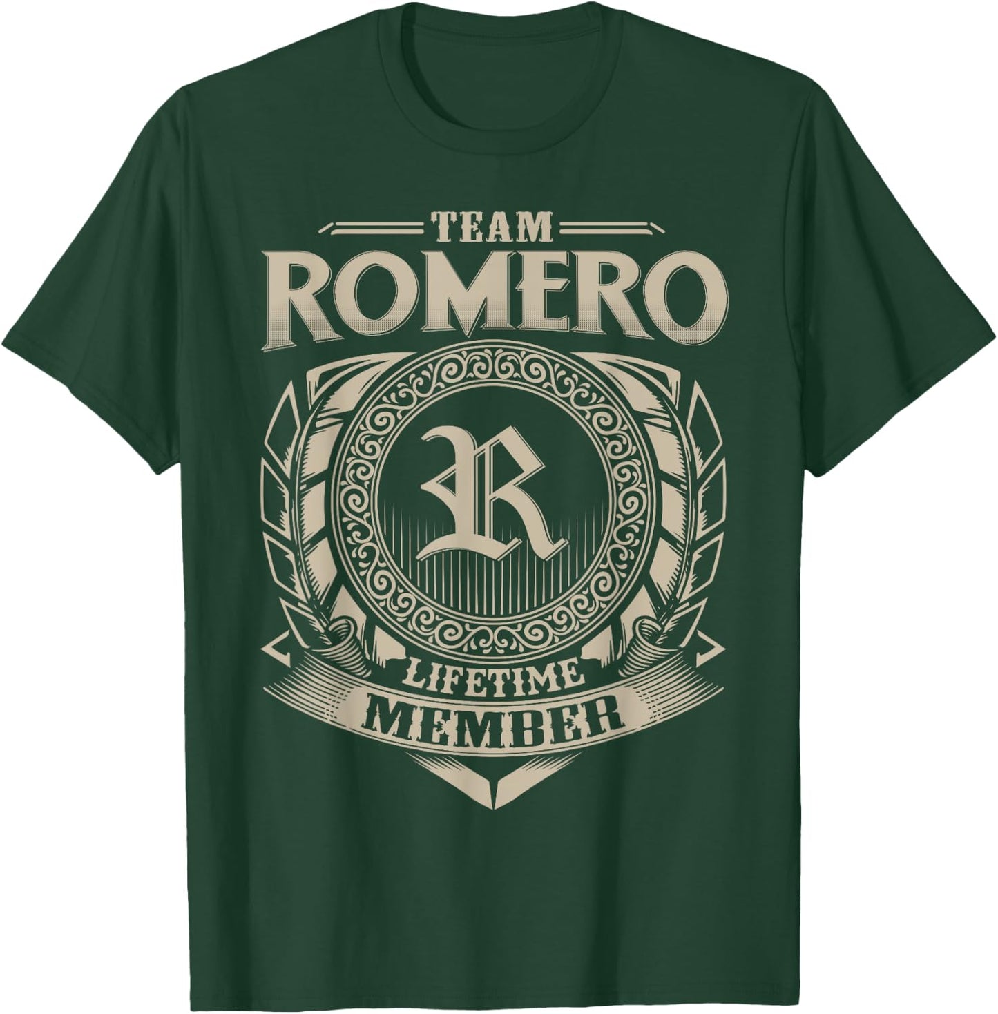 Team ROMERO Lifetime Member Vintage ROMERO Family T-Shirt - T-Shirt | Forest