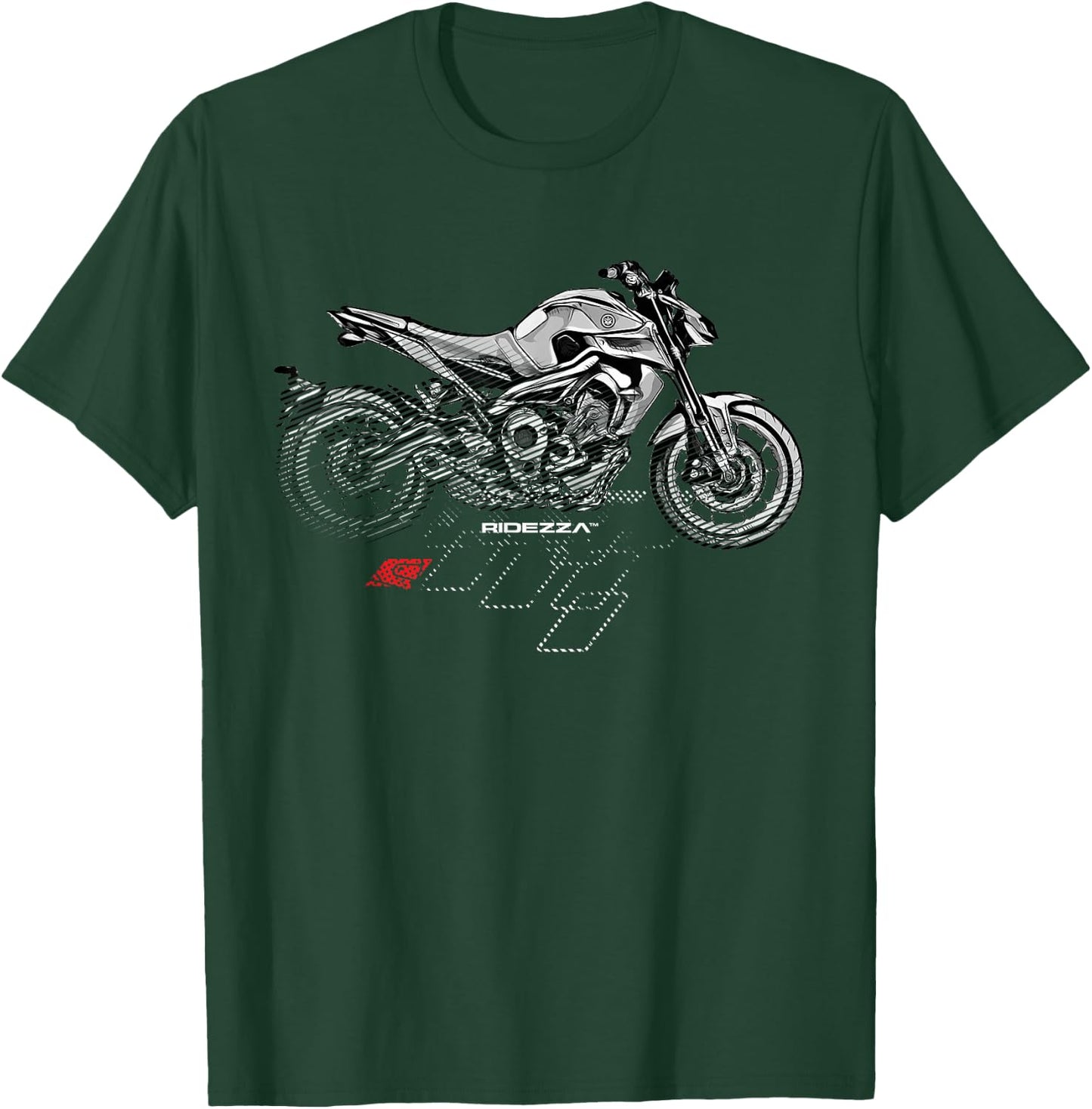 Ridezza SuperGP FZ09 MT09 Motorcyclist T-Shirt - T-Shirt | Forest