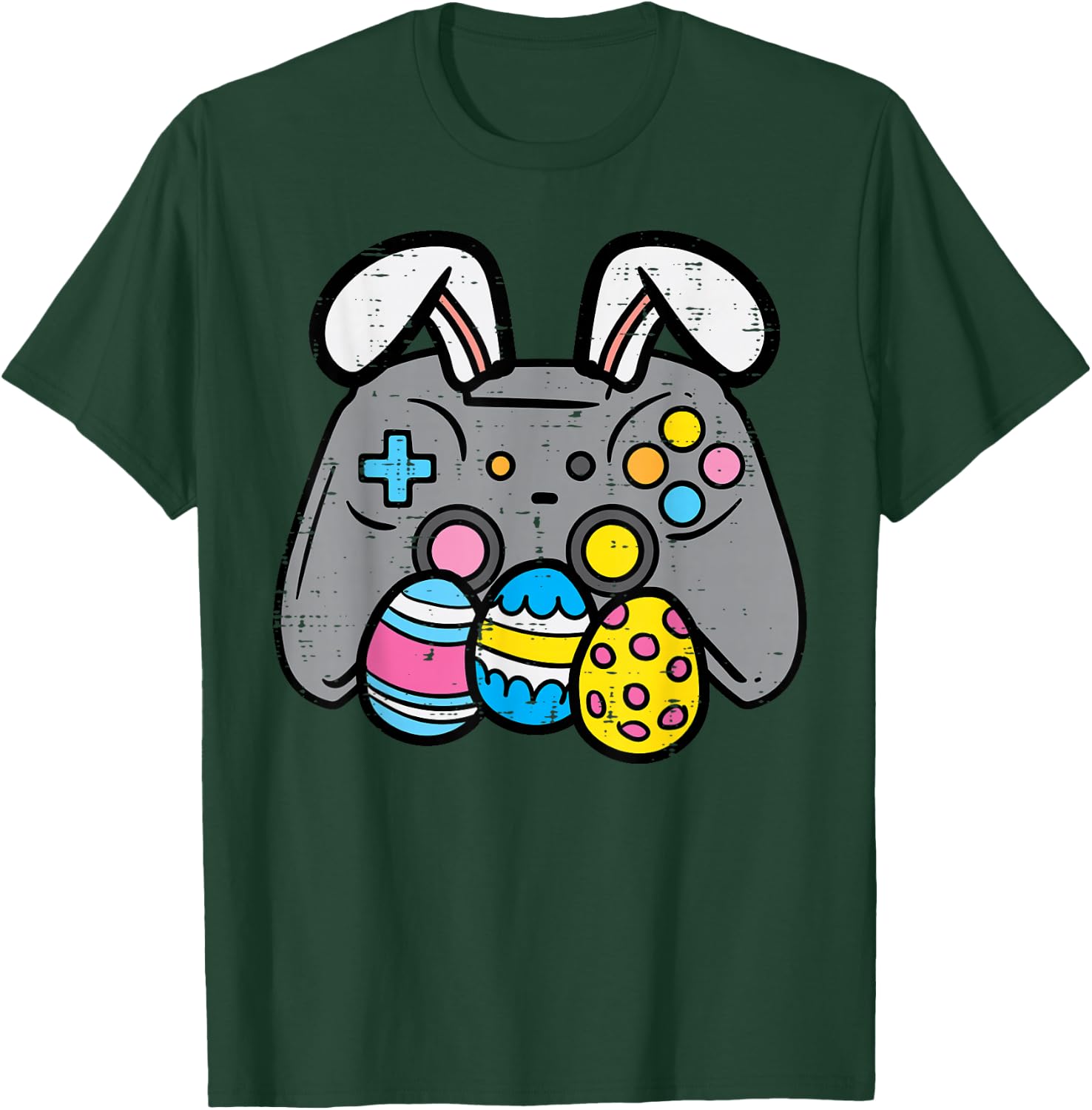 Easter Video Game Bunny Eggs Gaming Gamer Boys Men Teen Kids Small T-Shirt - T-Shirt | Forest